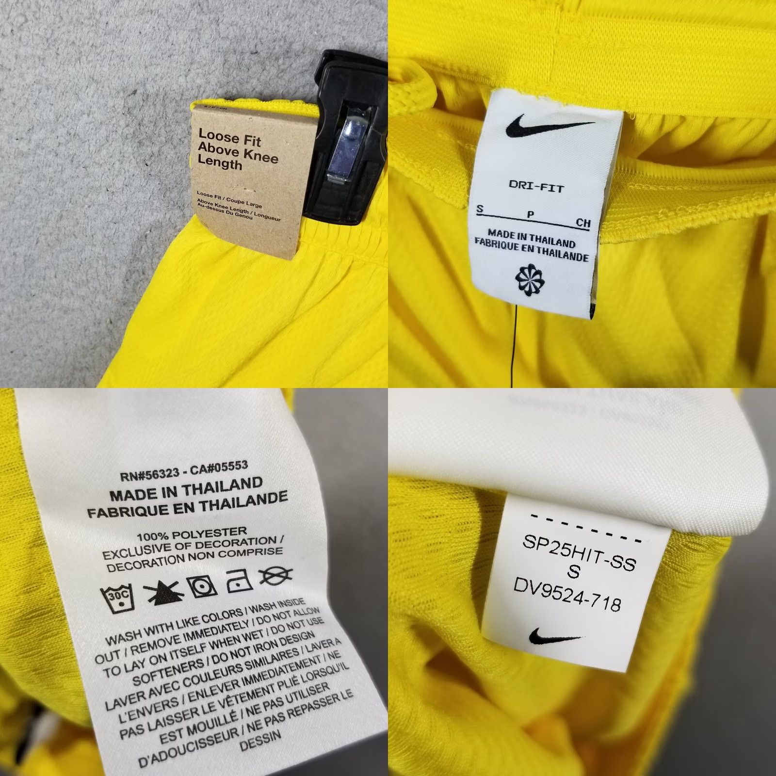 Nike Nike Dri-Fit Icon Shorts Basketball Adult S Black Gold DV9524-718 Loose Fit 8" Size US 29 - 8 Thumbnail