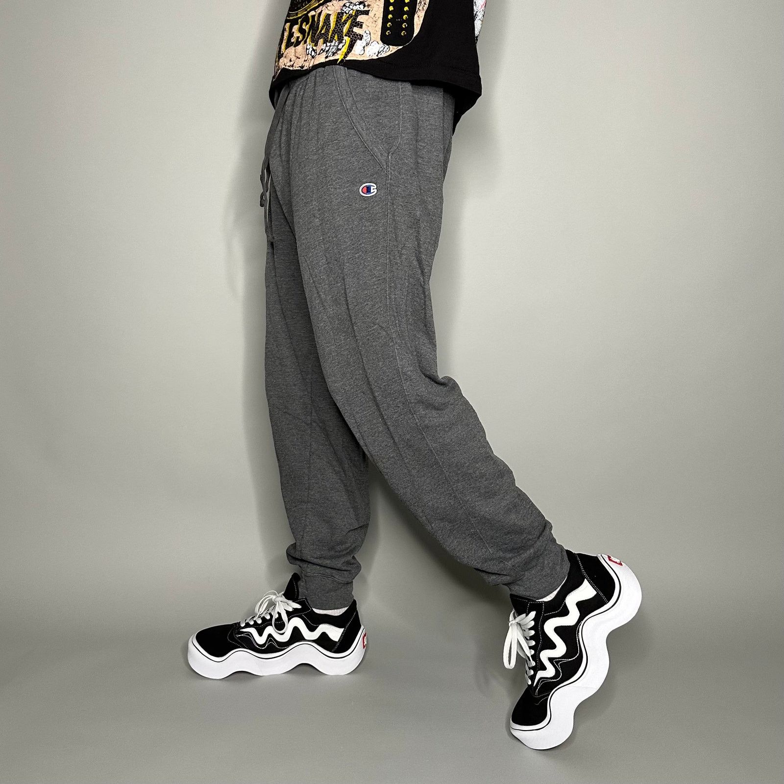 Dark grey champion joggers hotsell
