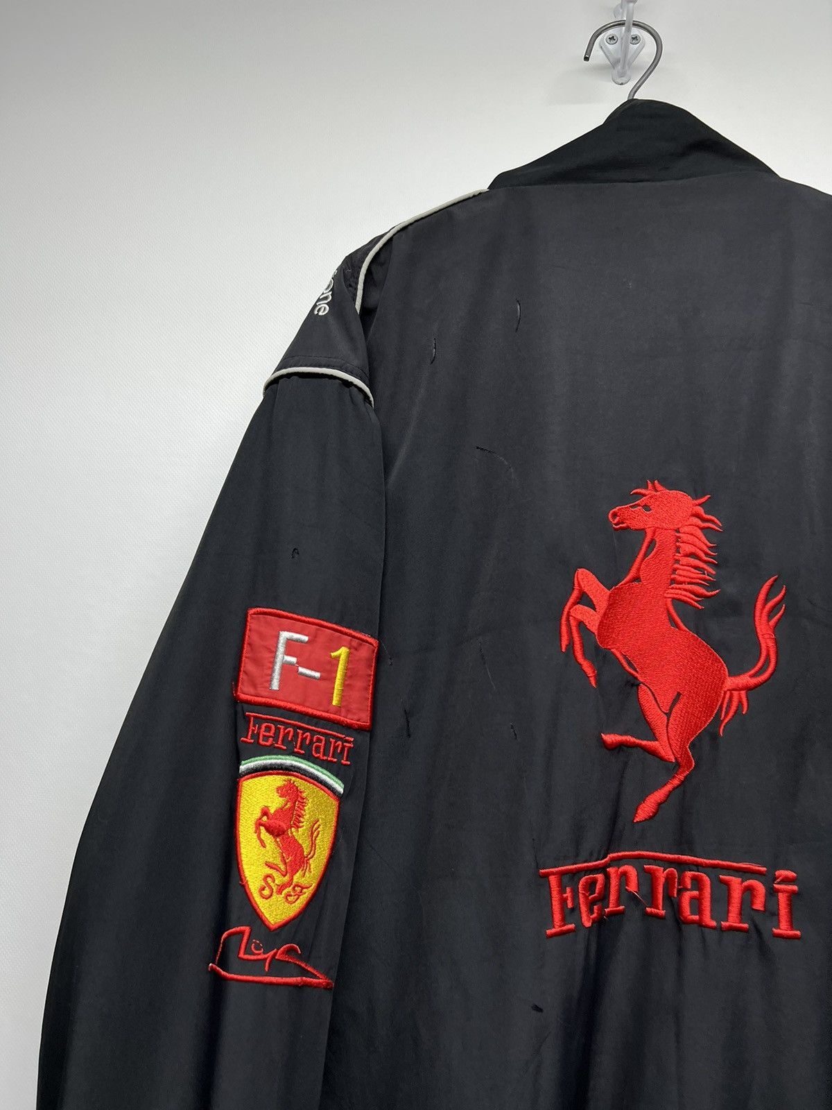Vintage Y2k Ferrari F1 Faded Nylon Racing Jacket 00’s