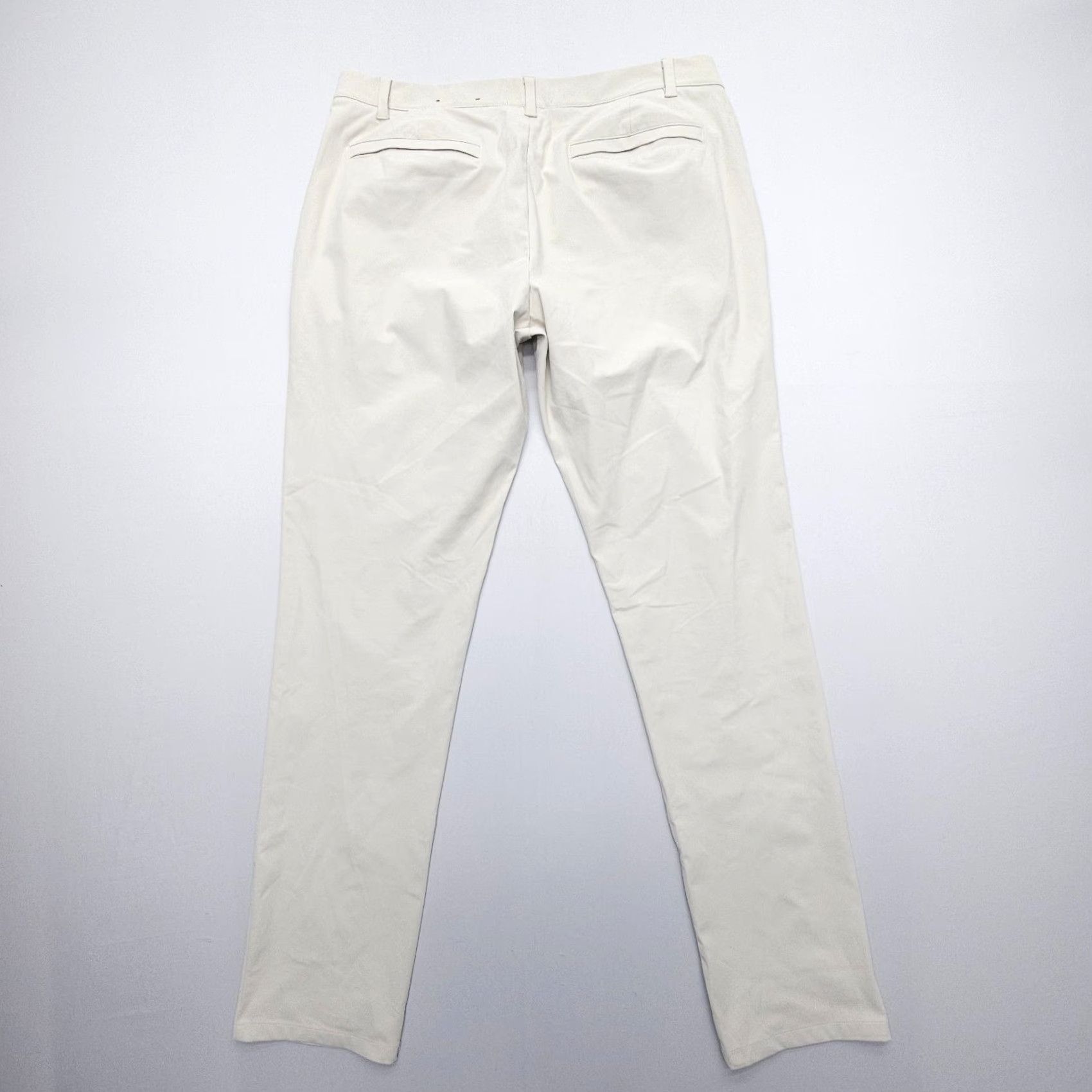 Vintage FLX Slim Chino Pants Mens 36 Ivy Ivory Stretch Polyester Golf Business Casual Size US 36 / EU 52 - 7 Thumbnail