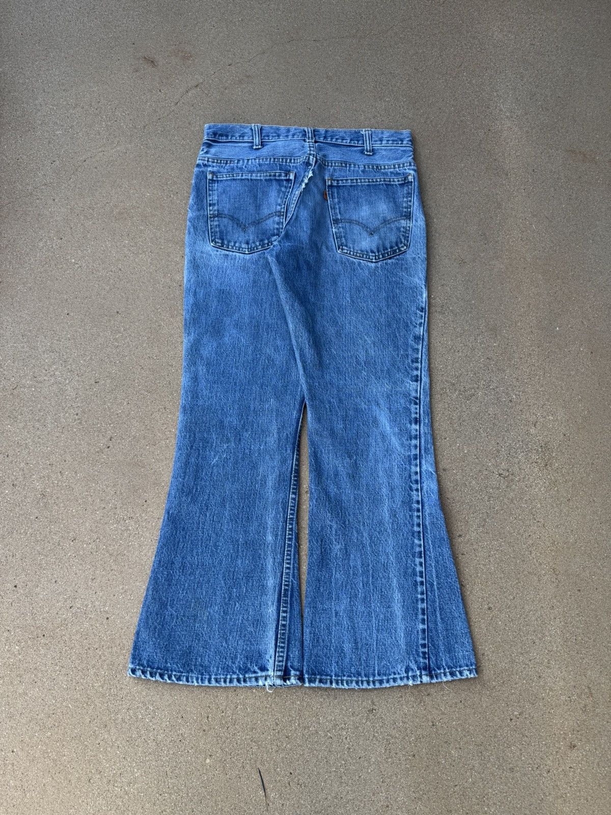 Levi's Vtg 70’s Levi’s 646 Orange Tab Bellbottom Flare Jeans 31x28 Size US 31 - 2 Thumbnail