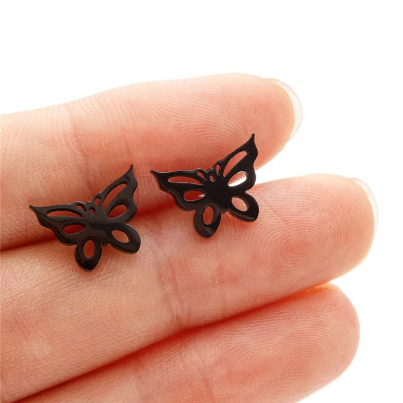 Jewelry Butterfly Mini Stud Earrings Charm Earring Gift Size ONE SIZE - 2 Thumbnail