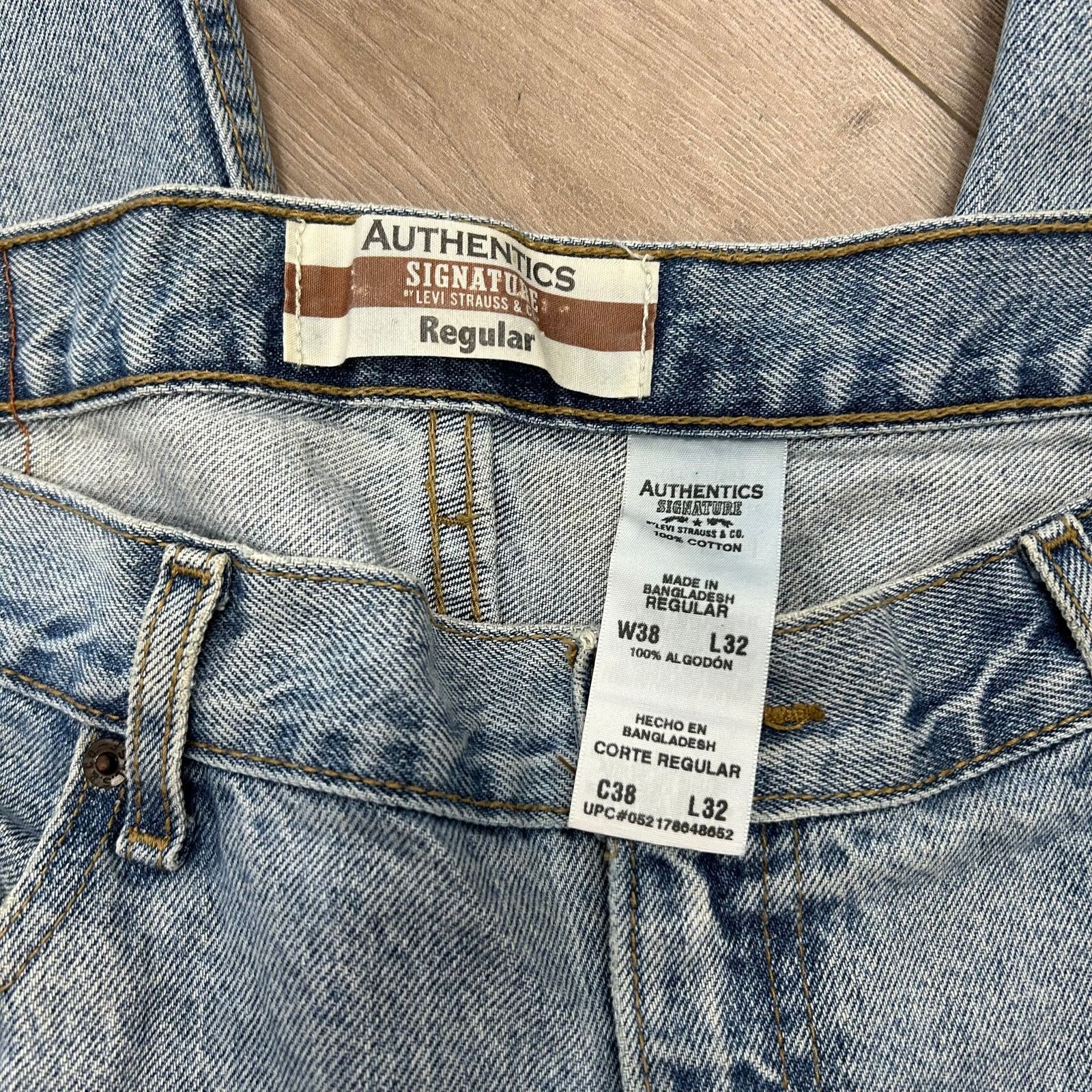 Levi's Levis Signature Authentic Regular Fit Denim Blue Jeans 38x32 Size US 38 / EU 54 - 5 Thumbnail