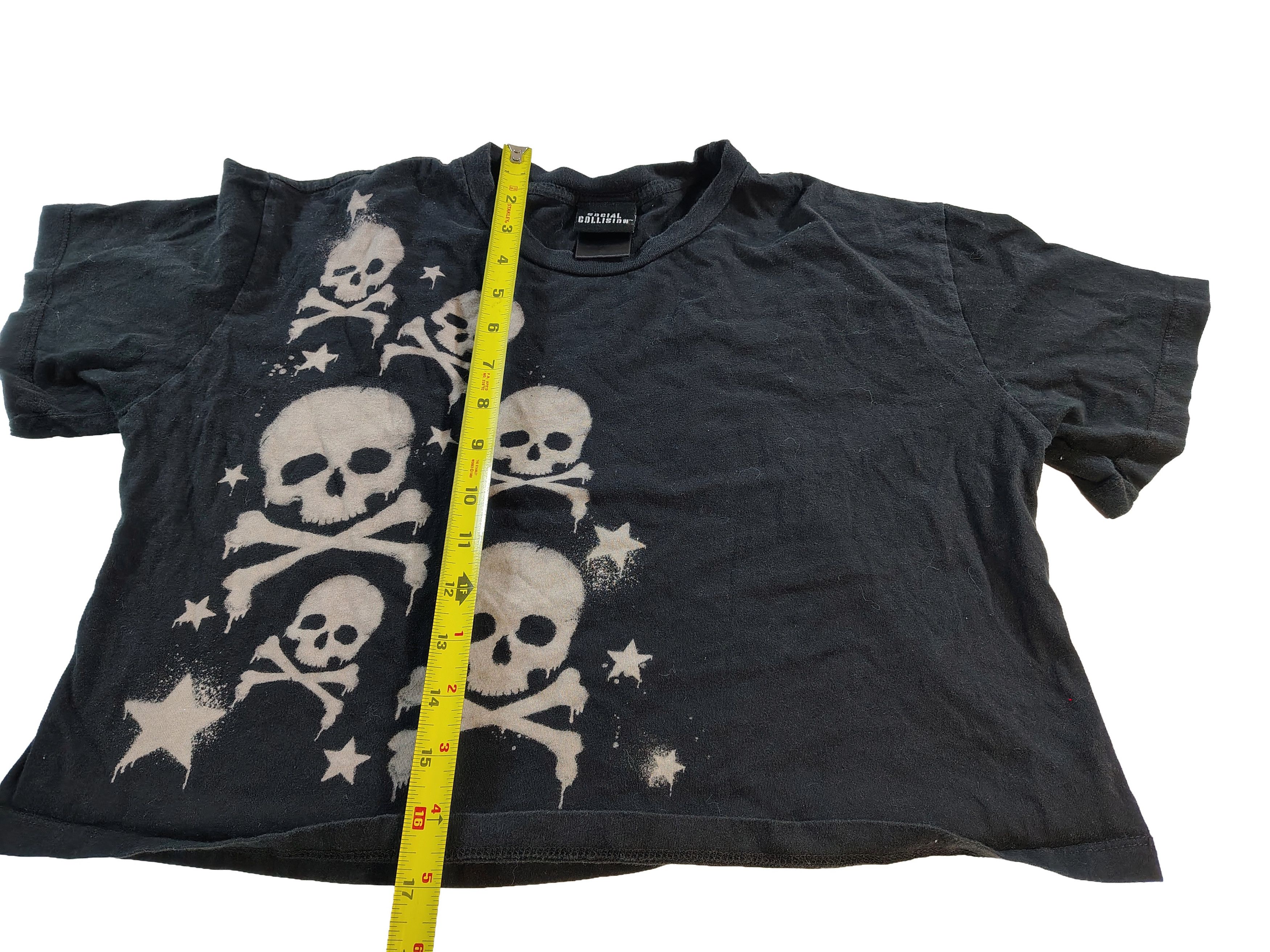Other Women's Large Dripping Skulls Social Collision Crop Top Size L / US 10 / IT 46 - 3 Thumbnail