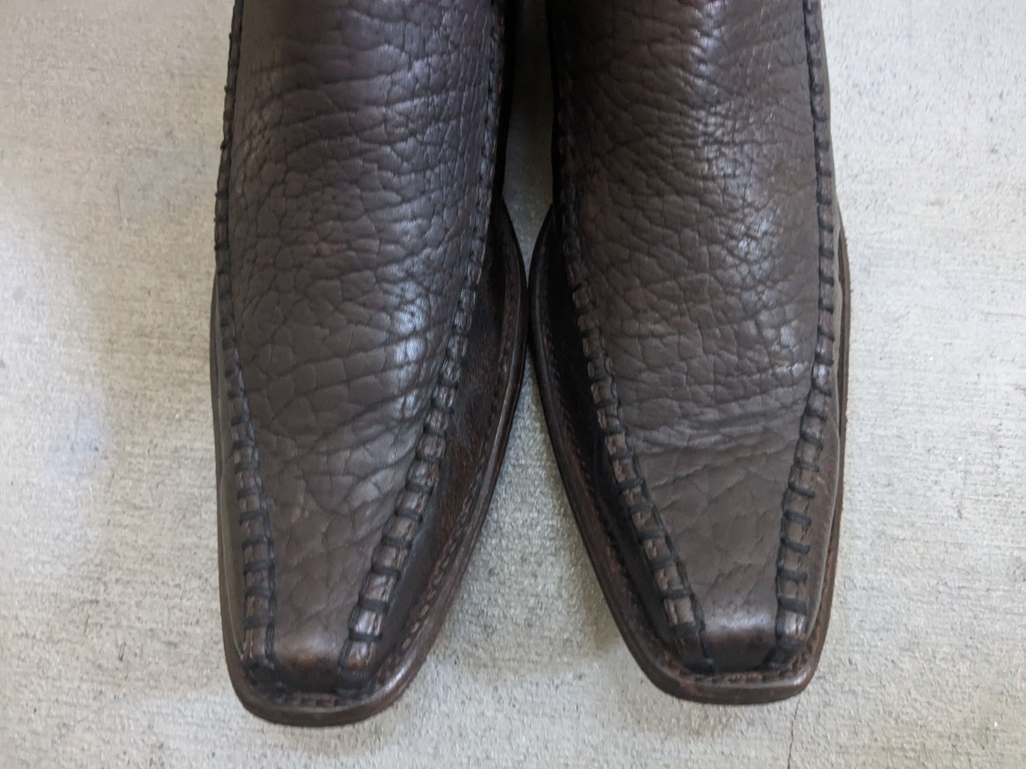 Genuine Leather Texanos Cowboy Boots 10 Brown Leather Mexico Pointed Toe Size US 10 / EU 43 - 3 Thumbnail