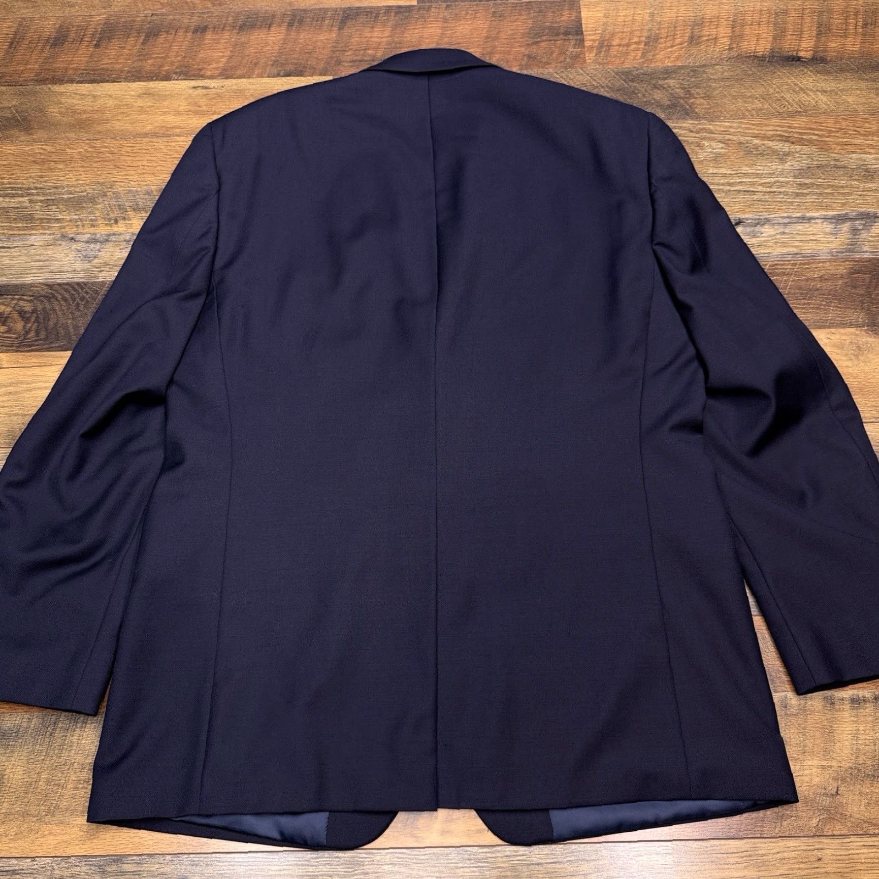 Chaps Chaps Sport Coat Blazer Navy Blue 42R Wool Four-Button Notch Lapel Regular Single-Breasted Dry Clean Only Men Size 42R - 2 Thumbnail