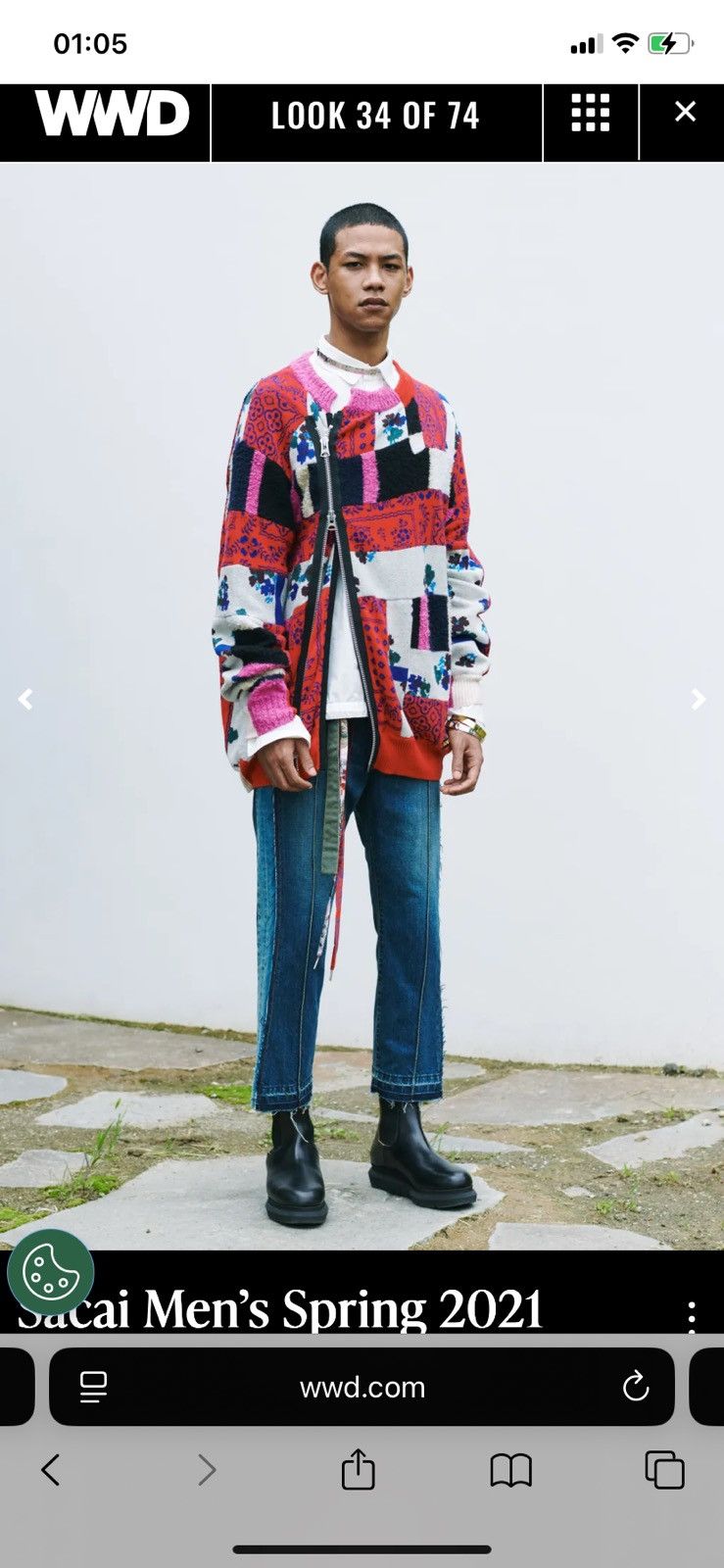 Sacai Sacai SS21 Hank Willis Thomas Love Over Rules Wool Cardigan Size US XL / EU 56 / 4 - 1 Thumbnail