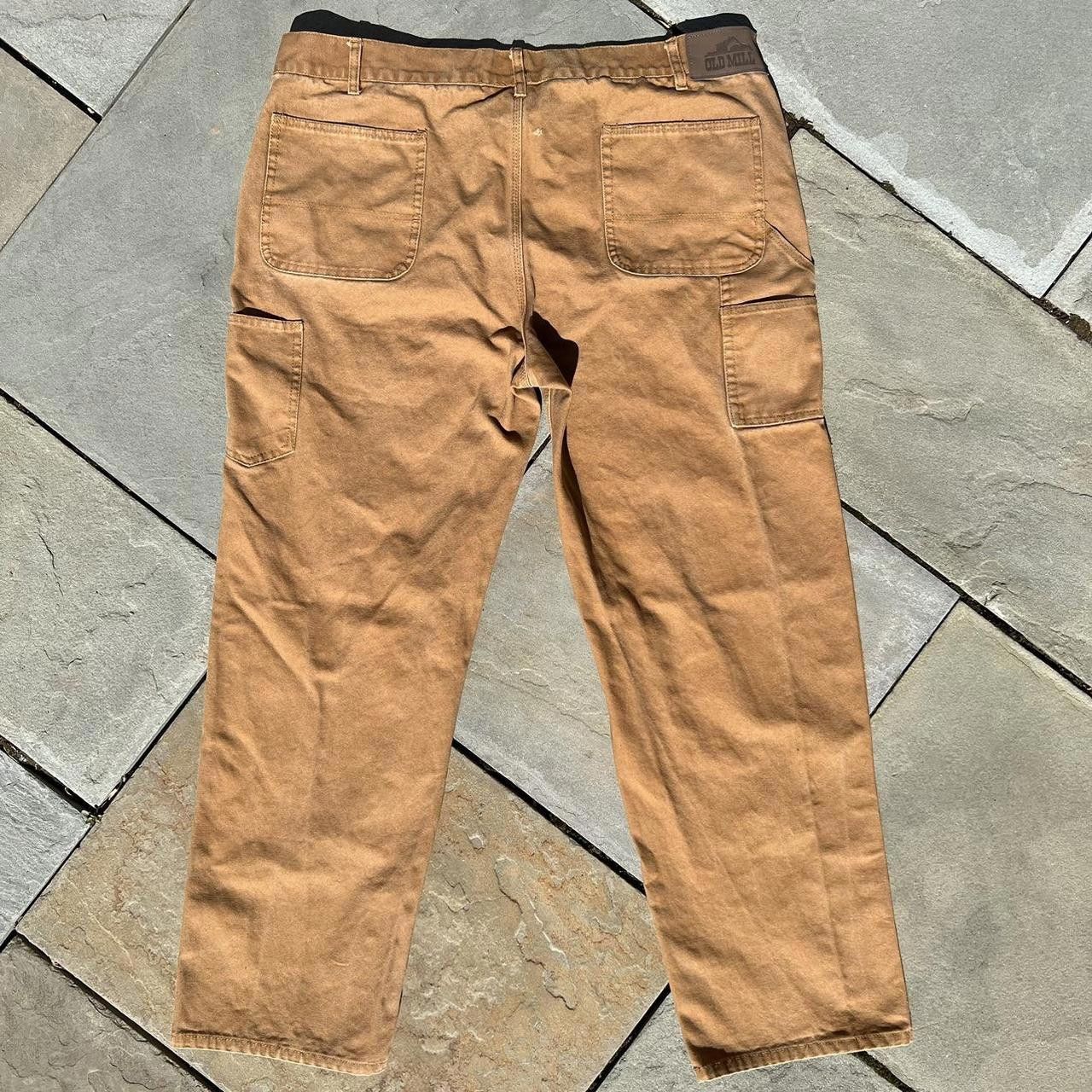 Other Y2K Brown Canvas Carpenter Utility Work Pants Size US 40 / EU 56 - 2 Thumbnail