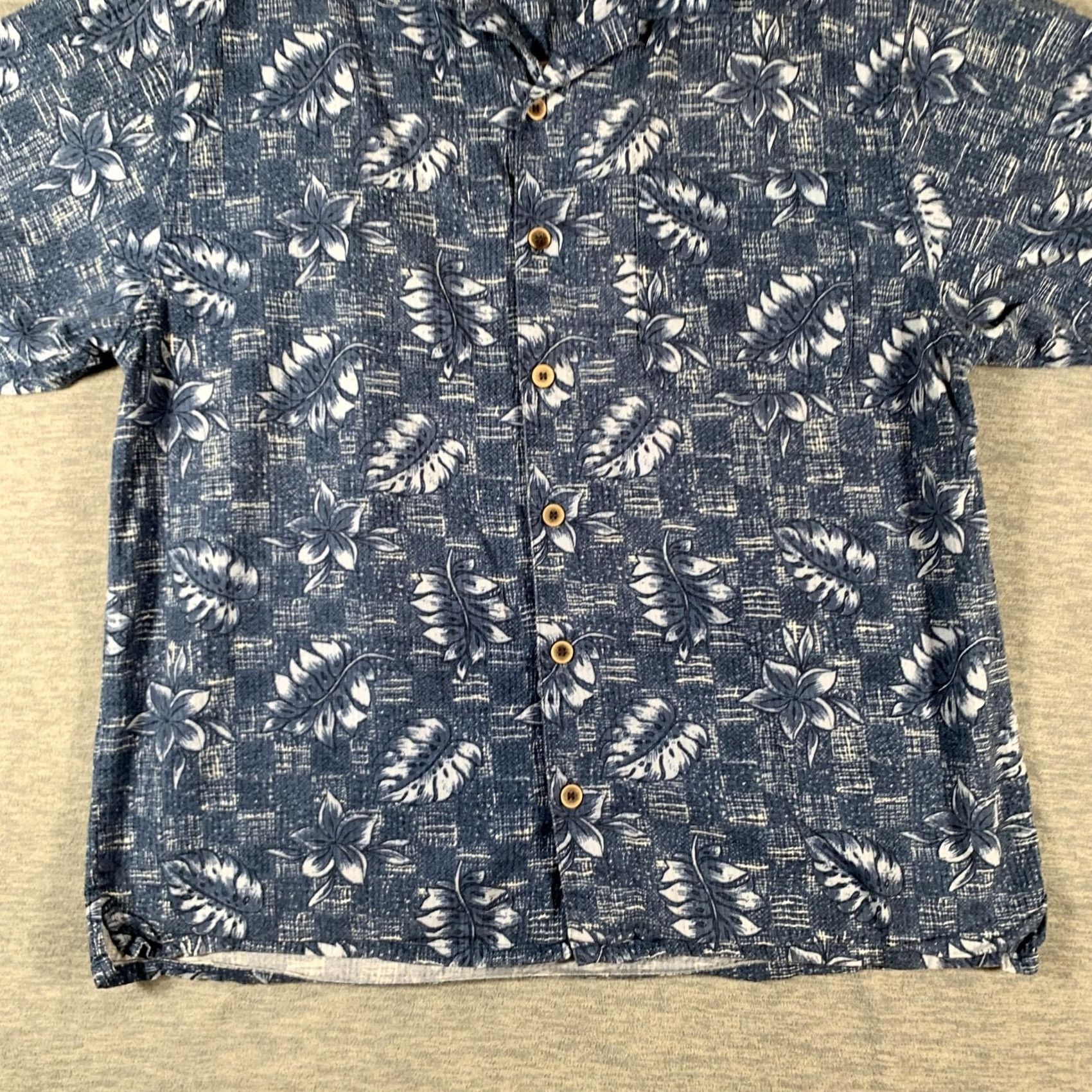 ALOHAS Op Sport Hawaiian Shirt Mens Medium Blue Floral Short Sleeve Button Front Aloha Size US M / EU 48-50 / 2 - 3 Thumbnail