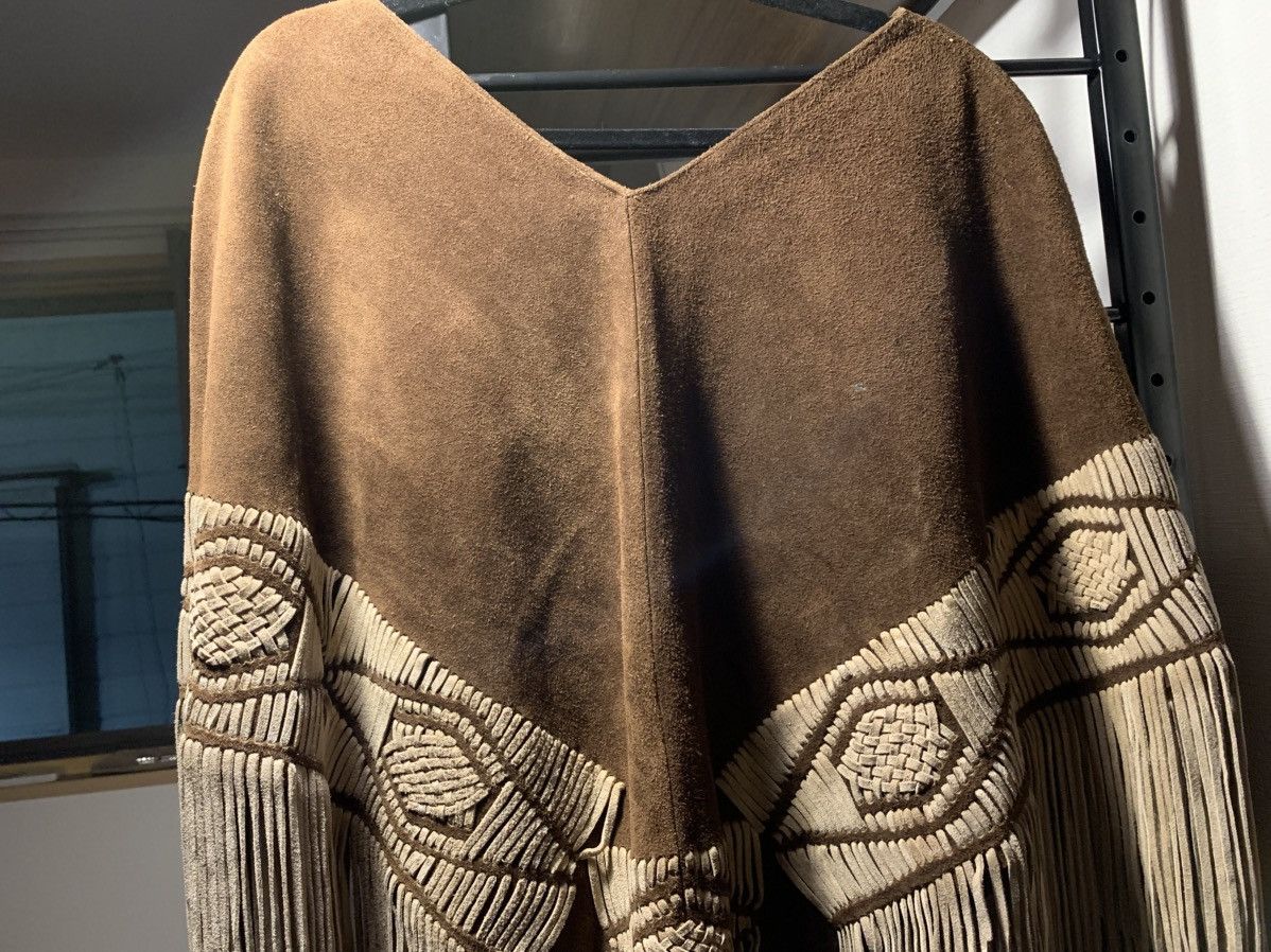 Other Vintage Western Leather Cloak – Hand-Braided Fringe, Unique Size US L / EU 52-54 / 3 - 1 Thumbnail