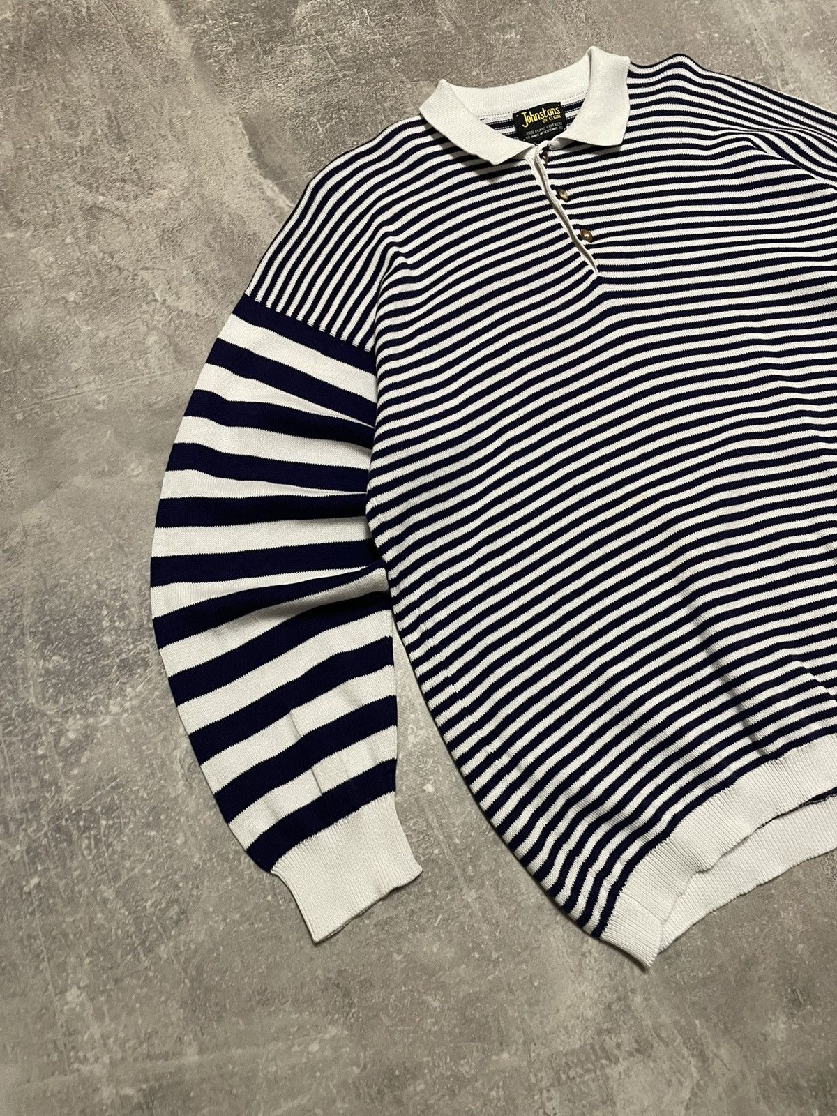 Johnstons Of Elgin Vintage Johnstons Of Elgin Striped Knit Sweater Size US L / EU 52-54 / 3 - 4 Thumbnail