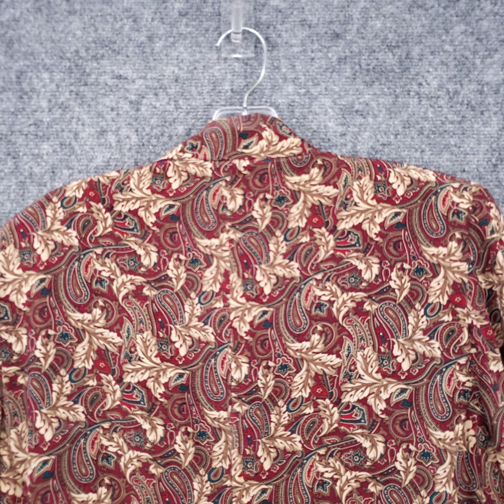 Talbots Talbots Blazer Women 8 Petite Red Paisley Silk Long Sleeve Button Office Formal Jacket Size M / US 6-8 / IT 42-44 - 5 Thumbnail