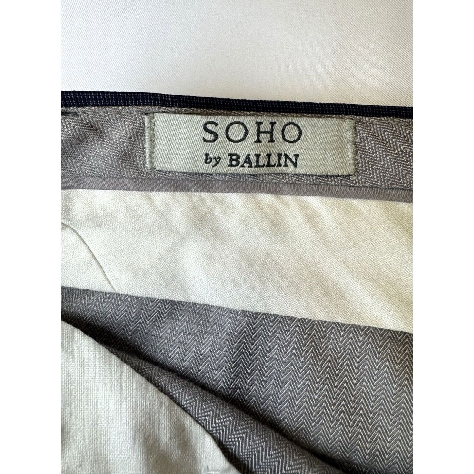 Vintage VINTAGE Ballin Dress Pants Flat Front 33x33 Wool Blue Men 33 Inseam Regular Seasonal Formal Size US 33 - 3 Thumbnail