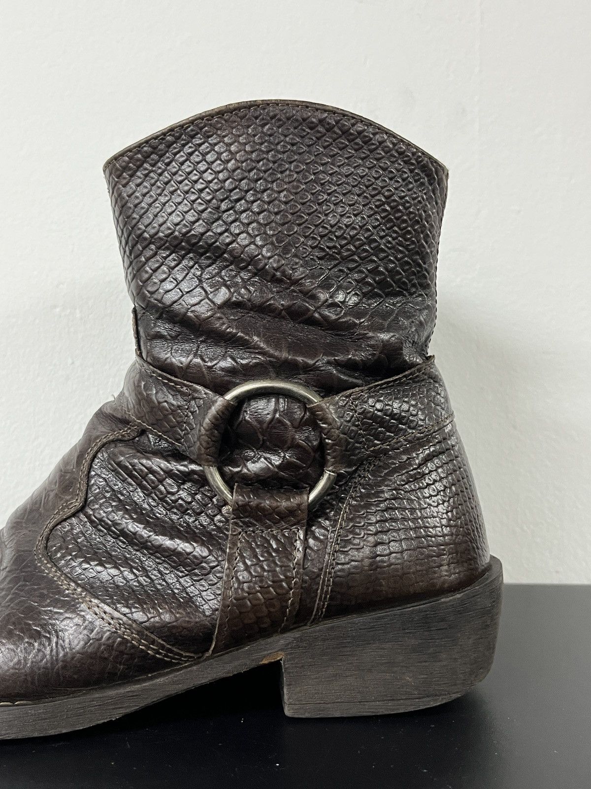 Hedi Slimane Leather Python Harness Boots Saint Laurent Wyatt Inspired Size US 9 / EU 42 - 16 Thumbnail