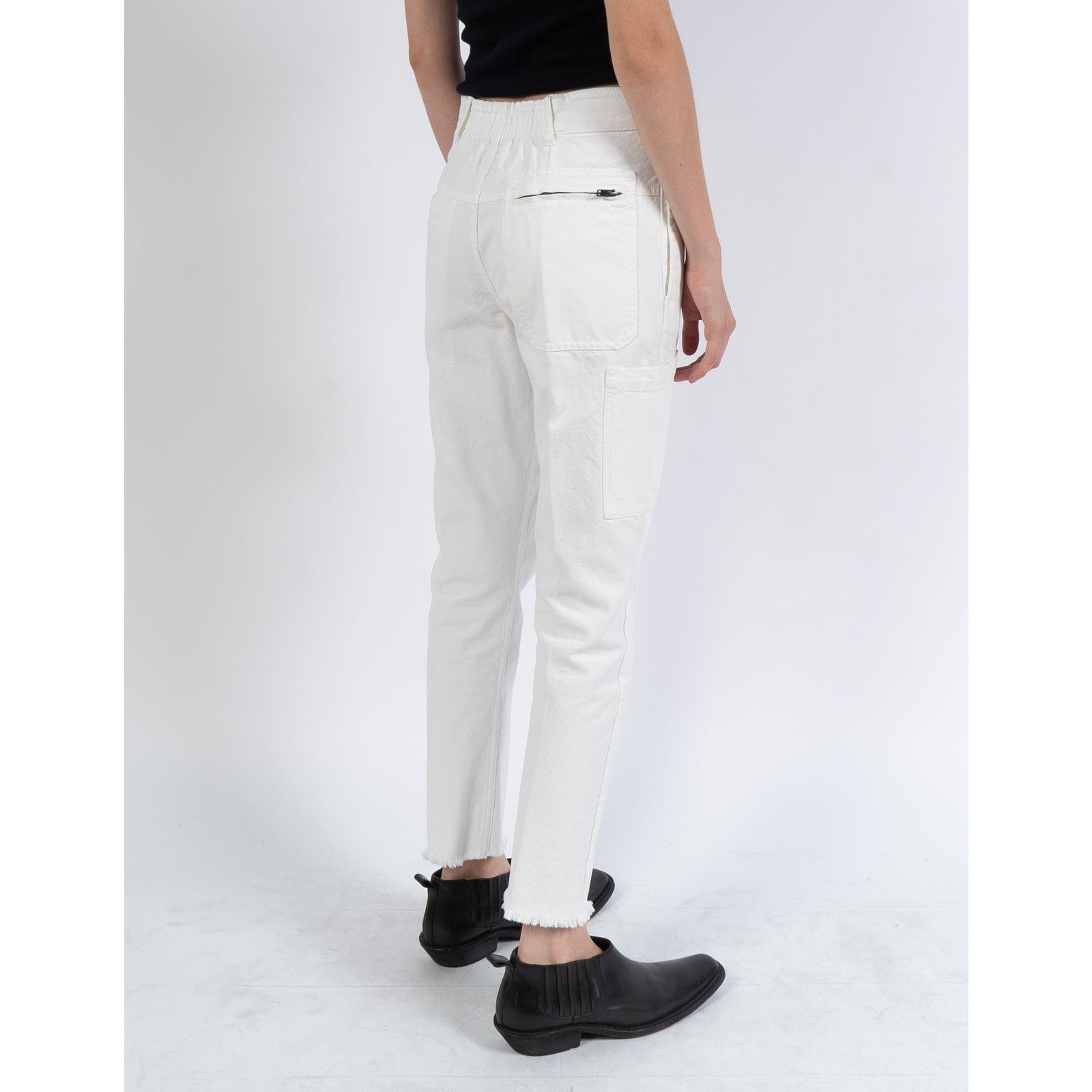 Haider Ackermann FW19 White Cropped Denim Trousers Size 26" / US 2 / IT 38 - 6 Thumbnail