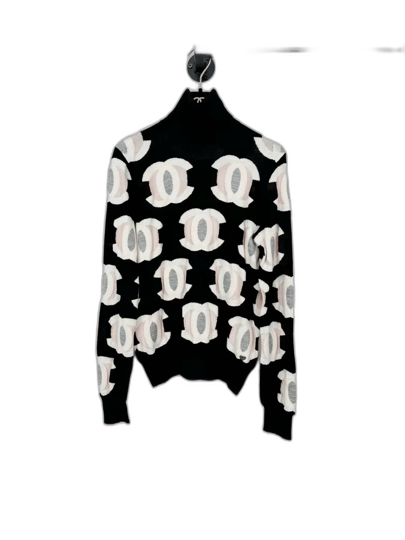 Chanel Chanel Logo High Neck Sweater -2505 Size S / US 4 / IT 40 - 1 Thumbnail
