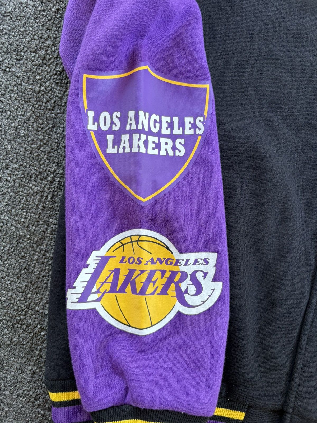Primark LA Lakers Jacket Men's Medium Varsity Sport Snap Buttons Size US M / EU 48-50 / 2 - 3 Thumbnail