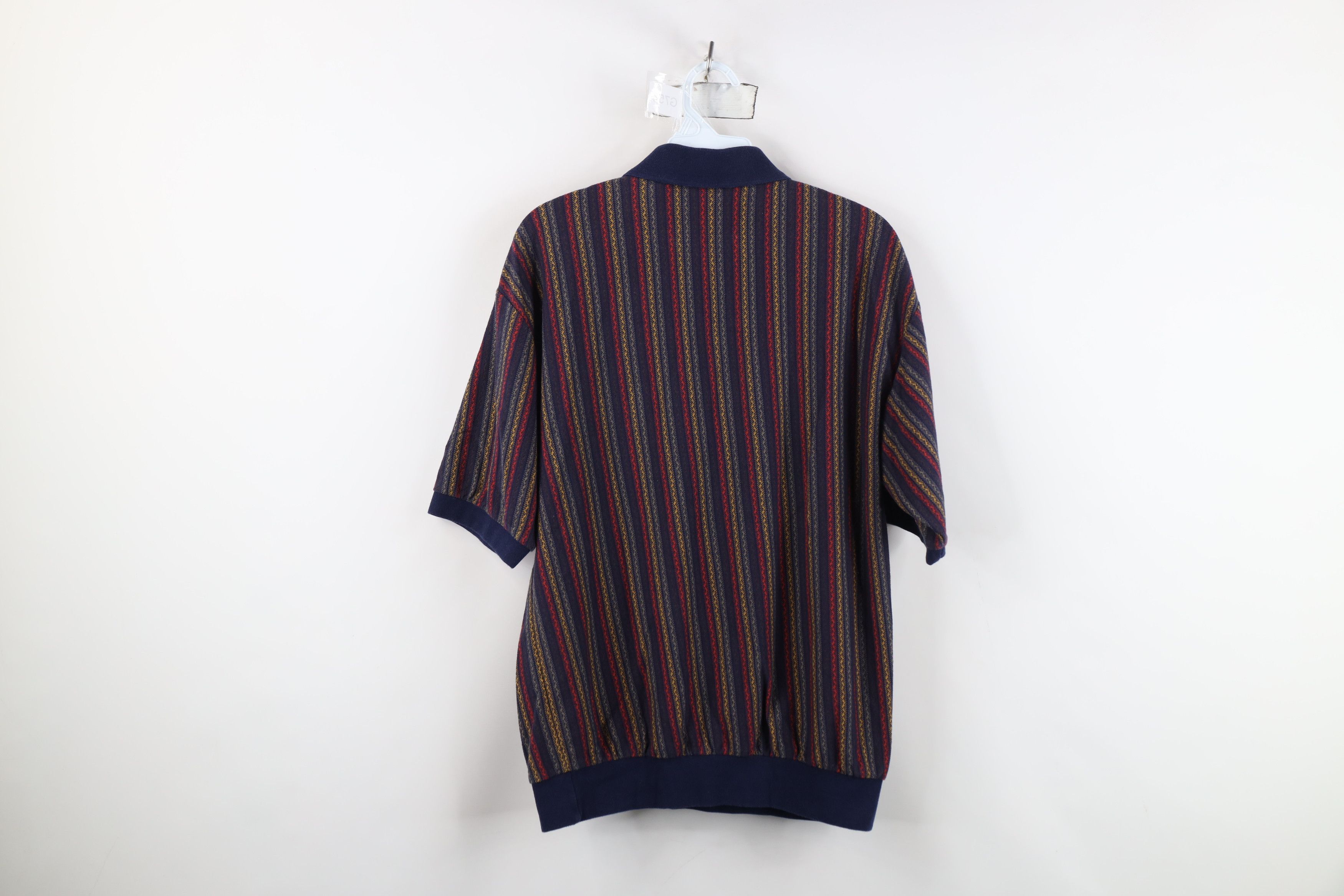 Vintage Vintage 90s Streetwear Striped Knit Pullover Polo Shirt Size US M / EU 48-50 / 2 - 11 Thumbnail