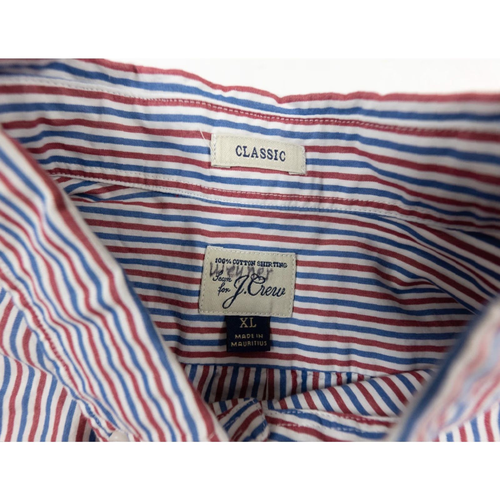 J.Crew J.Crew Men’s Button-Down Shirt XL Long Sleeve Striped Cotton Multicolor Classic Fit Adult MENS Size US XL / EU 56 / 4 - 4 Thumbnail
