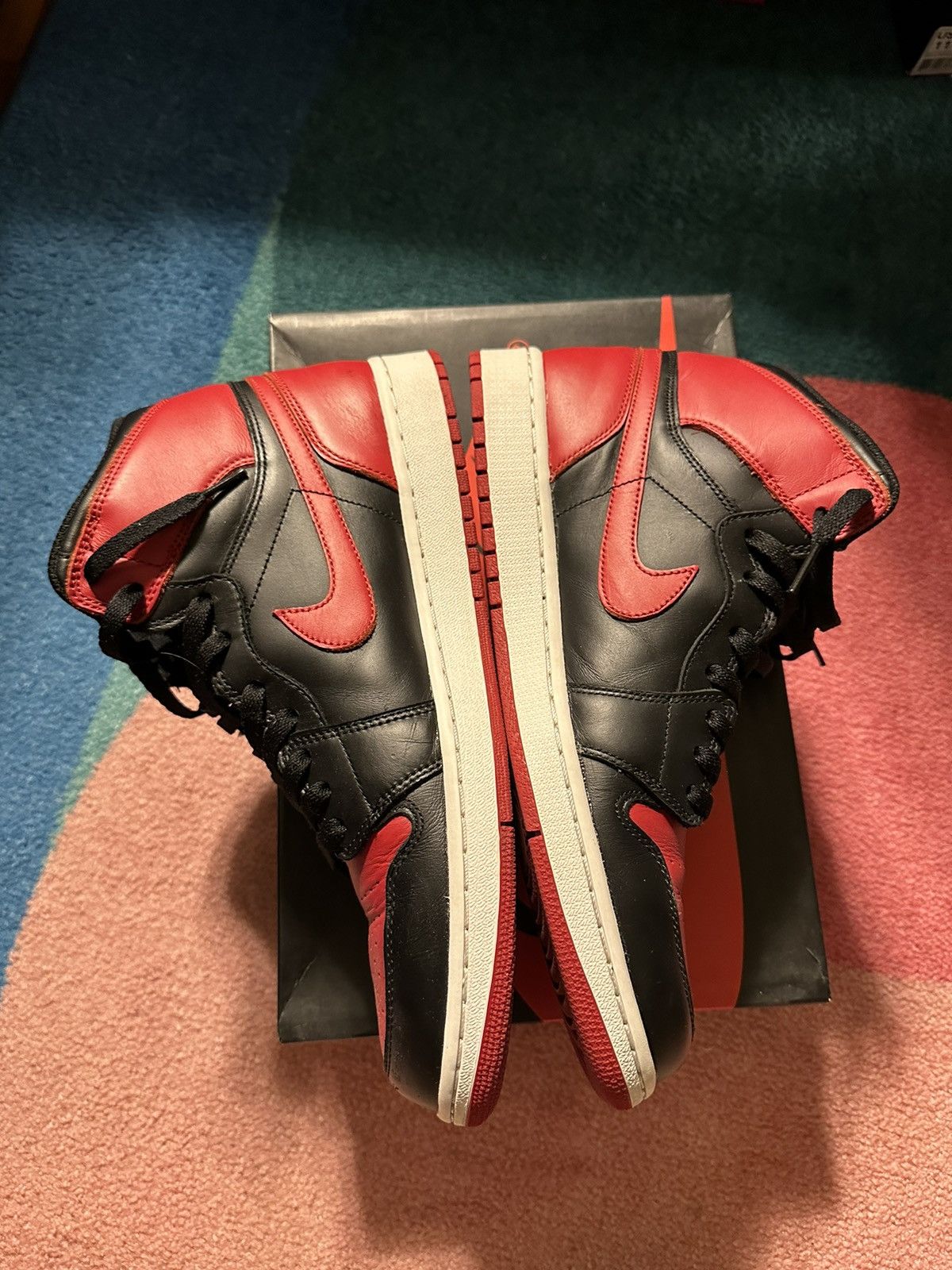 Jordan Brand Jordan 1 Retro Bred (2013) Size US 12 / EU 45 - 4 Thumbnail