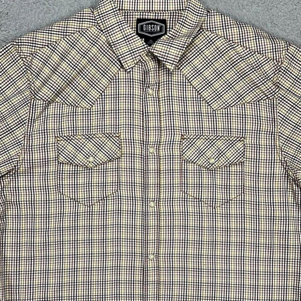 Vintage Gibson Pearl Snap Western Shirt XS? Wait, keep: Gibson Pearl Snap Western Shirt Adult XL Multi Plaid Flap Pockets Button Up Mens Size US XL / EU 56 / 4 - 2 Thumbnail