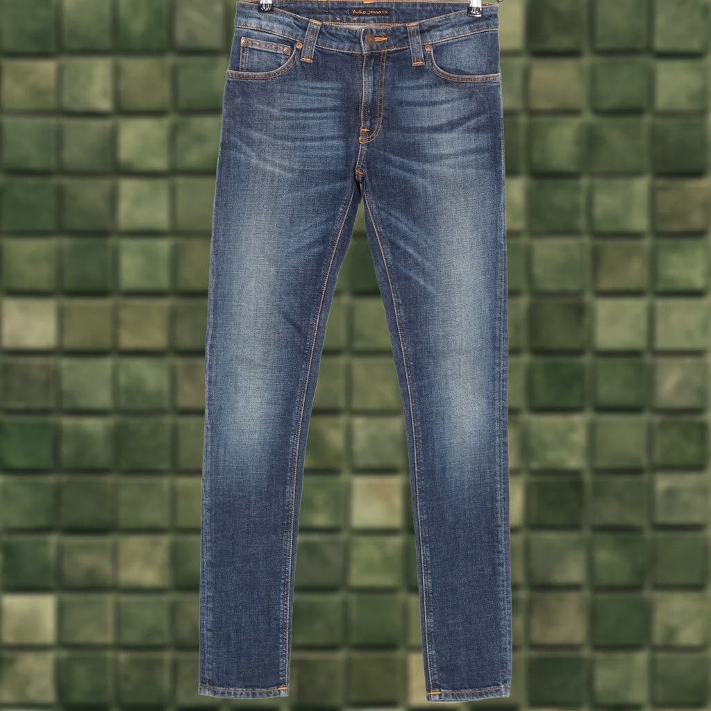 Nudie Jeans NUDIE JEANS SKINNY LIN FLAT LOVE Stretch Jeans Men 30/32 DZ7279 Blue Denim Slim Mid 90s Theme Mens Size US 30 / EU 46 - 1 Thumbnail