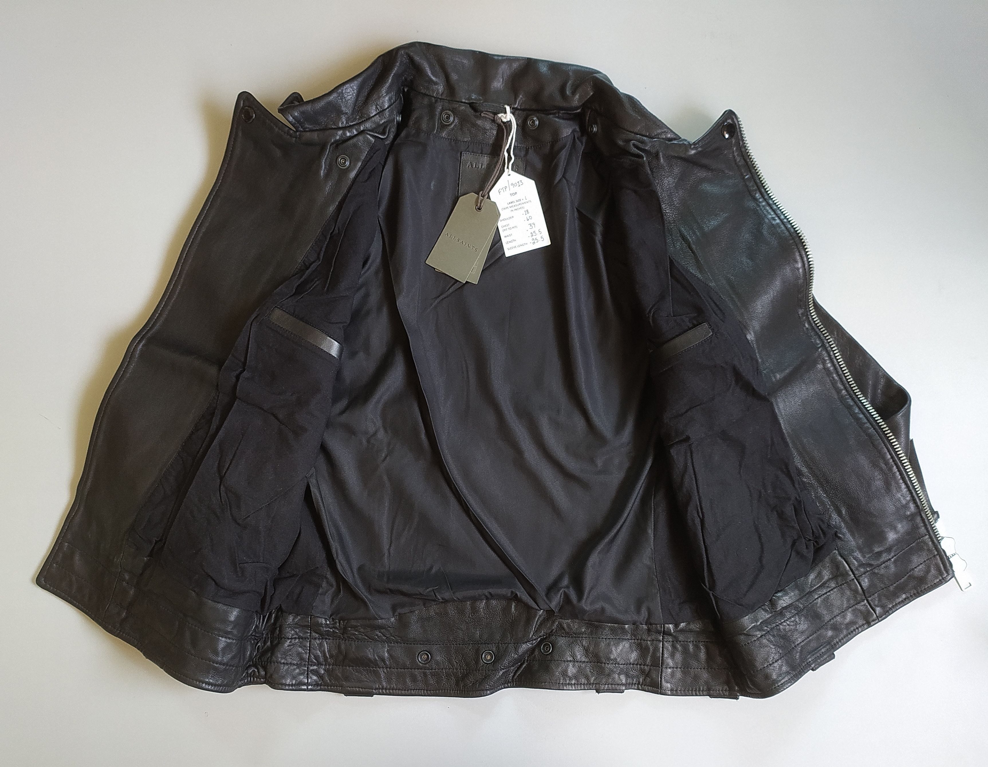 Allsaints ALLSAINTS Woodley Leather Jacket Free Shipping FTP/9013 Size US L / EU 52-54 / 3 - 4 Thumbnail