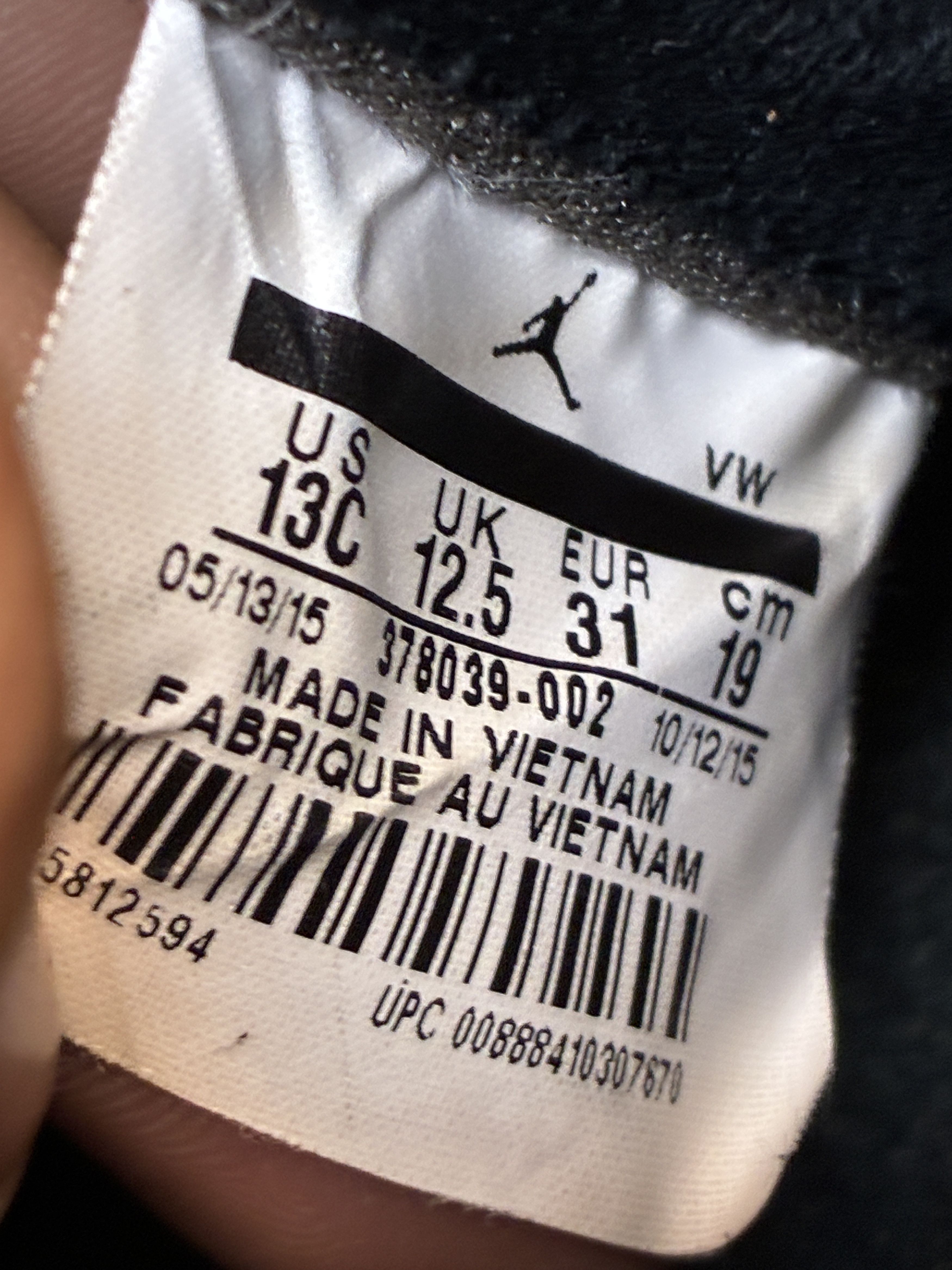 Nike AIR JORDAN 11 Retro BP 13C 378039-002 KIDS 13C No Box Size US 13 / EU 46 - 6 Thumbnail