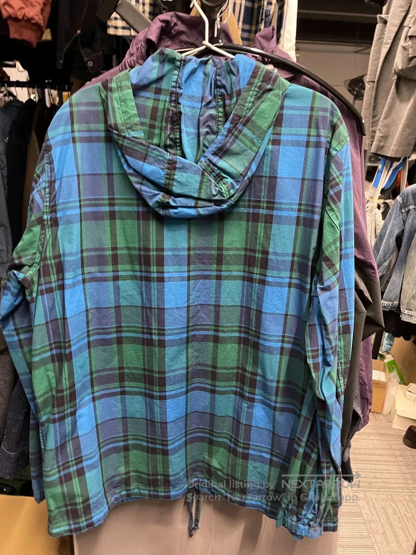 Beams Japan BEAMS Classic Plaid Zip Hooded Jacket. Size US L / EU 52-54 / 3 - 5 Thumbnail