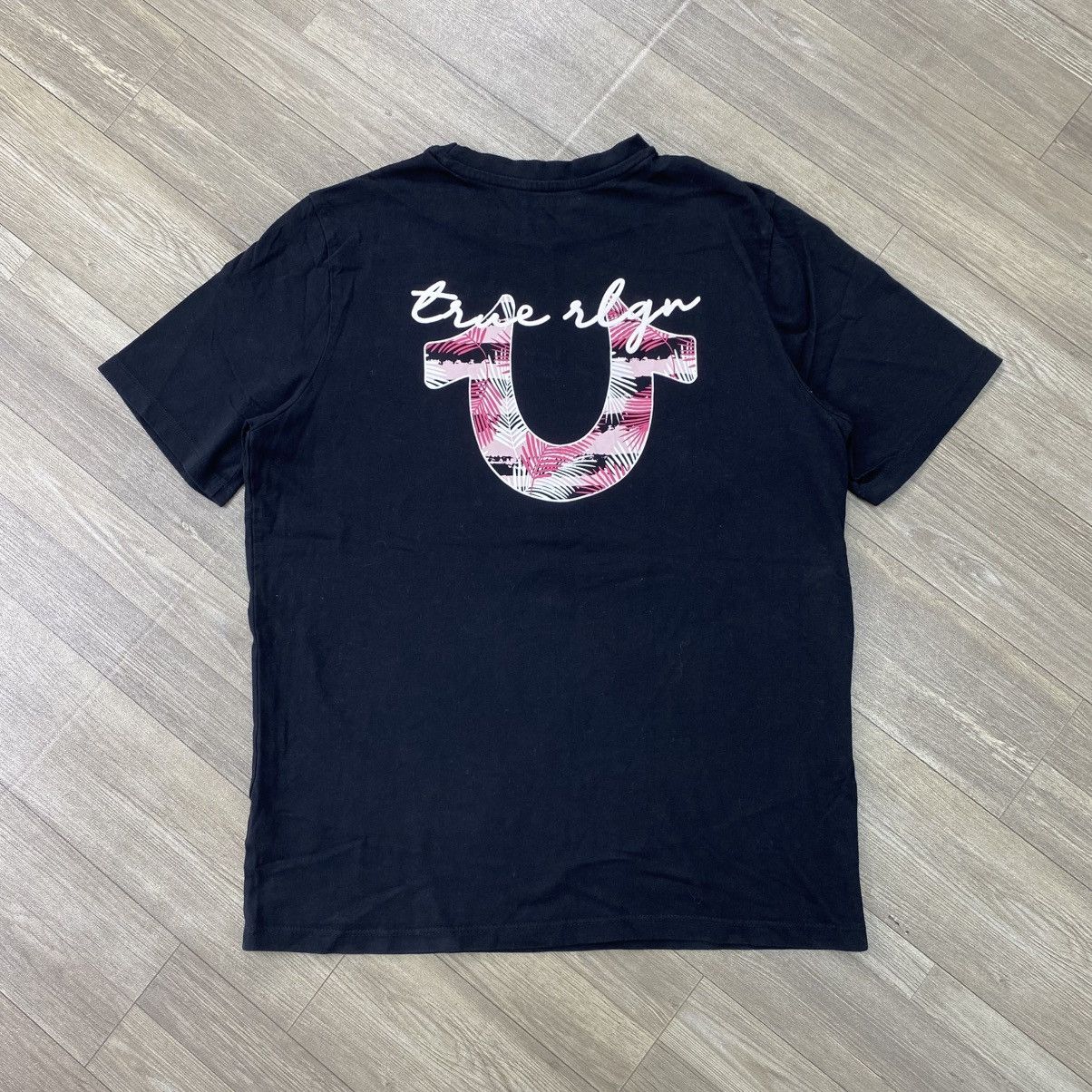 True Religion Vintage True Religion Palm Leaf Patterned Horseshoe Logo Tee Size US M / EU 48-50 / 2 - 1 Thumbnail