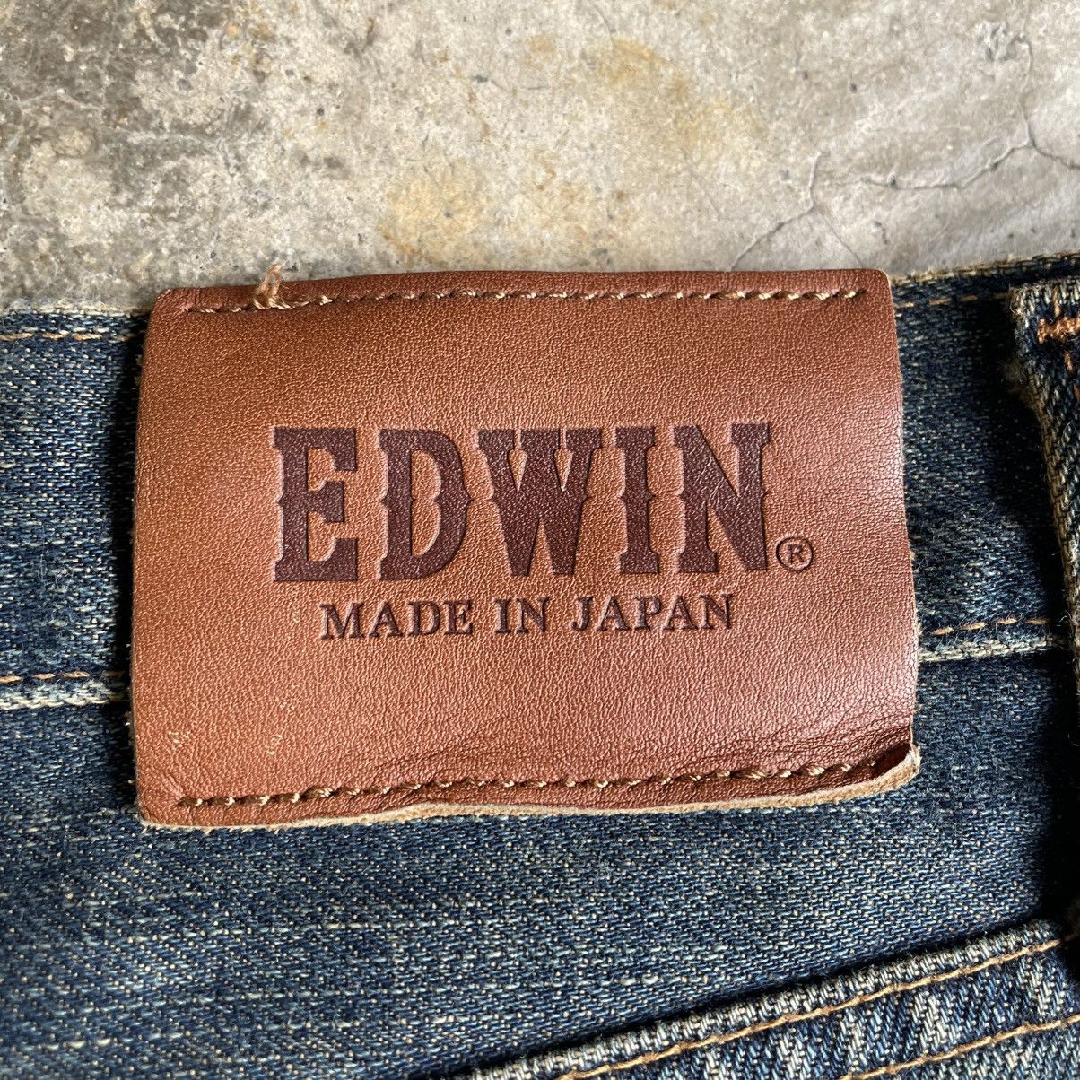 Edwin 🔥Vintage Edwin E535 Stoned Washed Distress Denim Jeans Size US 37 - 12 Thumbnail