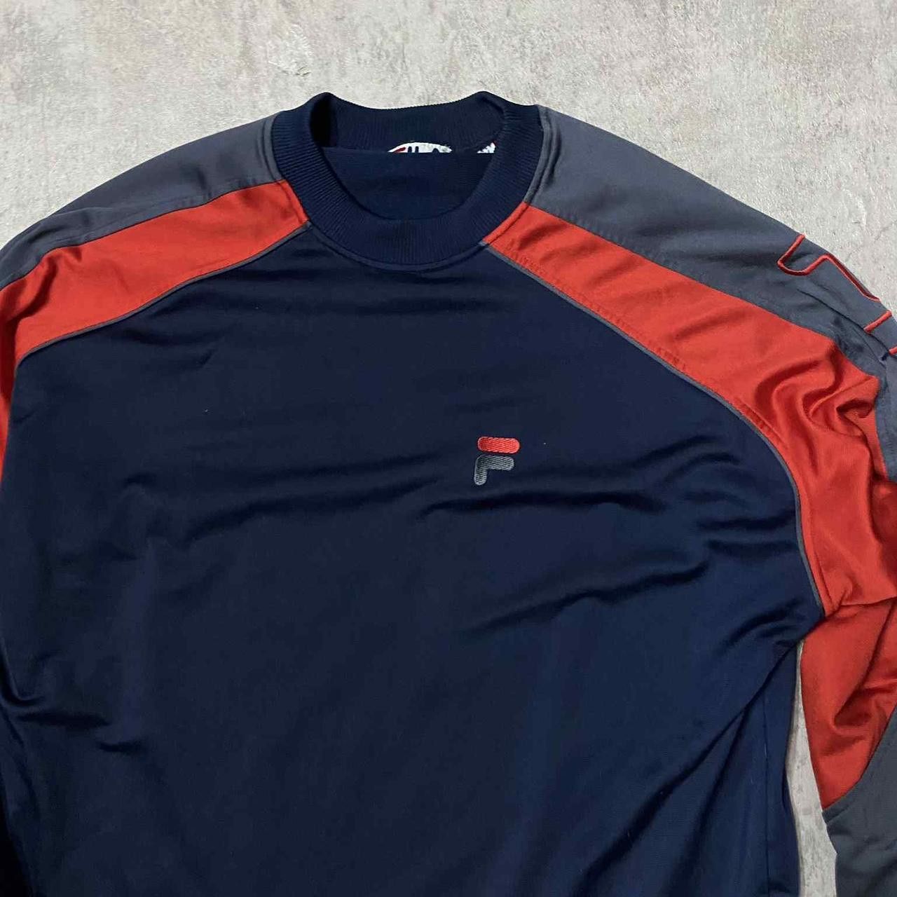 Fila Fila long sleeve shirt in navy and red streetwear Size US M / EU 48-50 / 2 - 2 Thumbnail