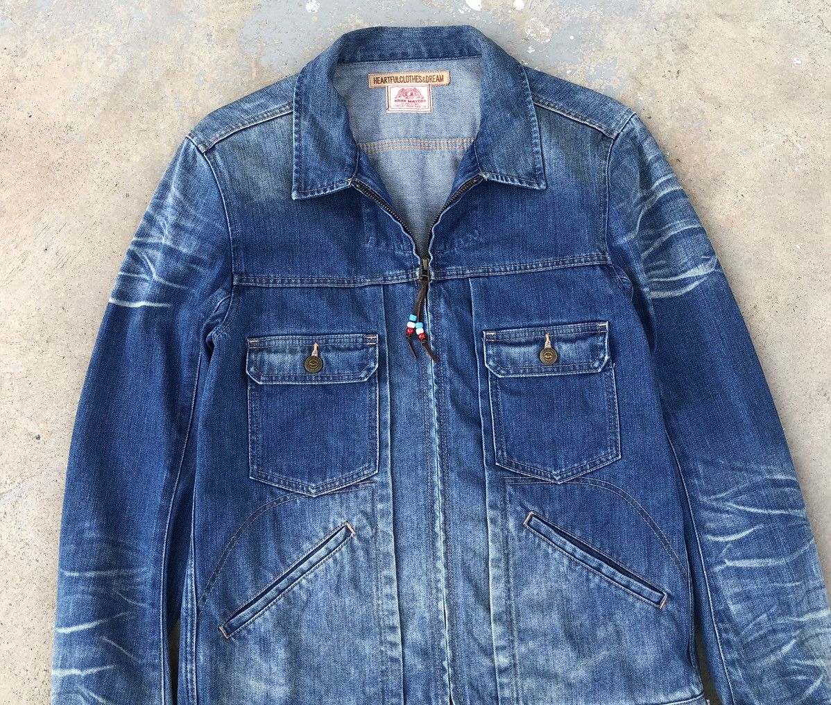 Vintage Kriff Mayer Denim Zipper Jacket Size US M / EU 48-50 / 2 - 6 Thumbnail