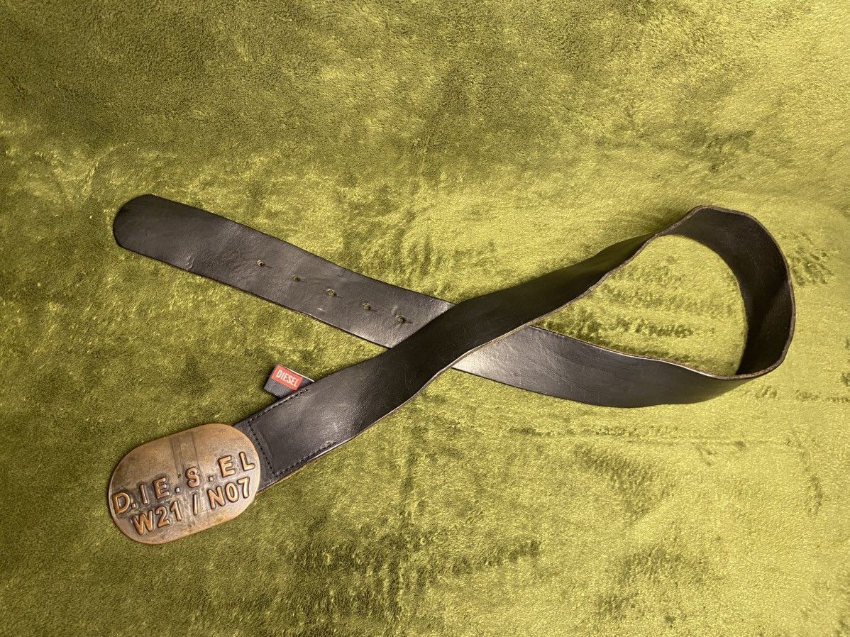 Diesel Diesel buckle black leather belt Size 34 - 4 Thumbnail