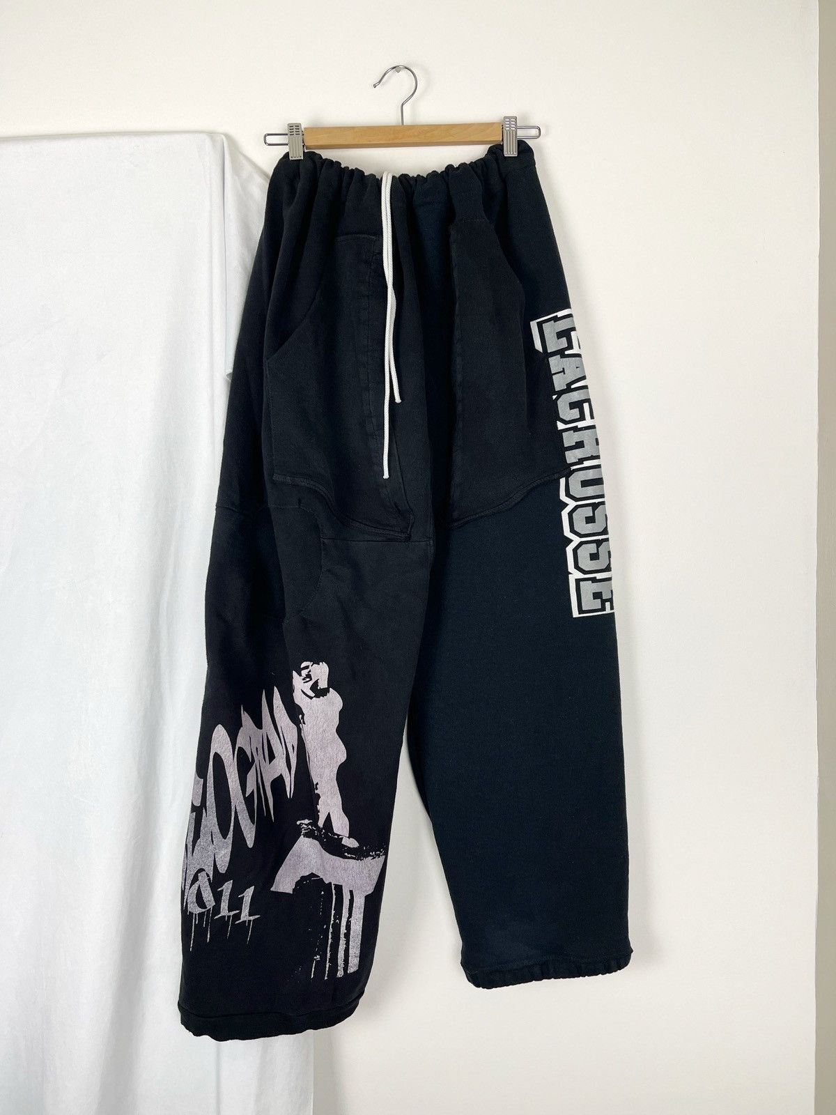 Chorley UpCycled Draped Hoodie Baggy Patchwork Sweatpants Size US 34 / EU 50 - 1 Thumbnail