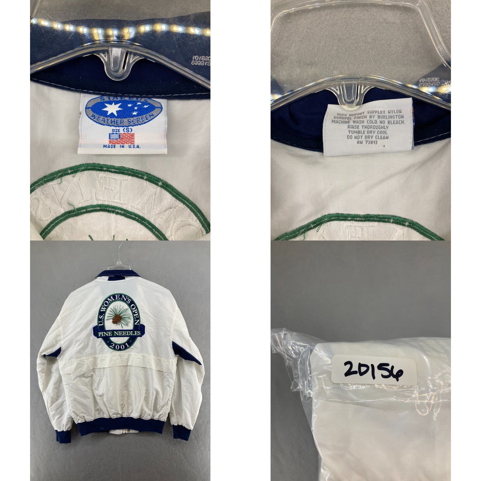 Needles VINTAGE US Womens Open Pine Needles Jacket Golf Outdoors Large Logo Jacket Womens White XS? Size S / US 4 / IT 40 - 8 Thumbnail
