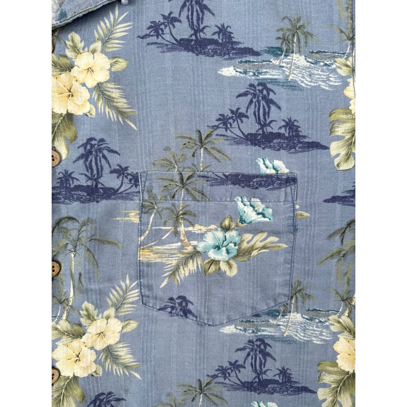 Vintage Jamaica Jaxx Shirt Men M Blue Floral 100% Silk Button Up Hawaiian Pocket Size US M / EU 48-50 / 2 - 6 Thumbnail