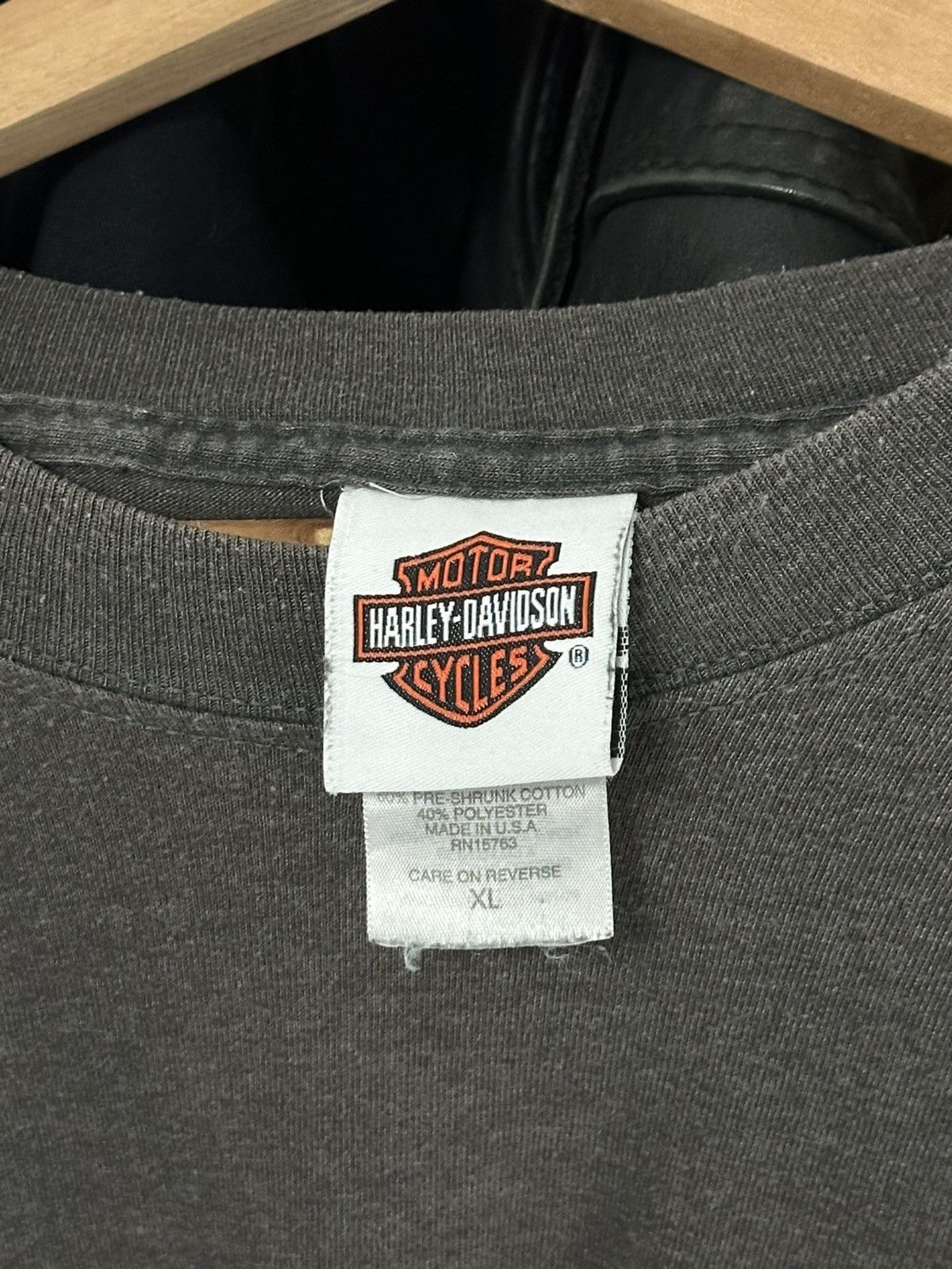 Harley Davidson × Vintage Flame Sleeve Liberty Statue 1998 Longsleeve Size US XL / EU 56 / 4 - 7 Thumbnail