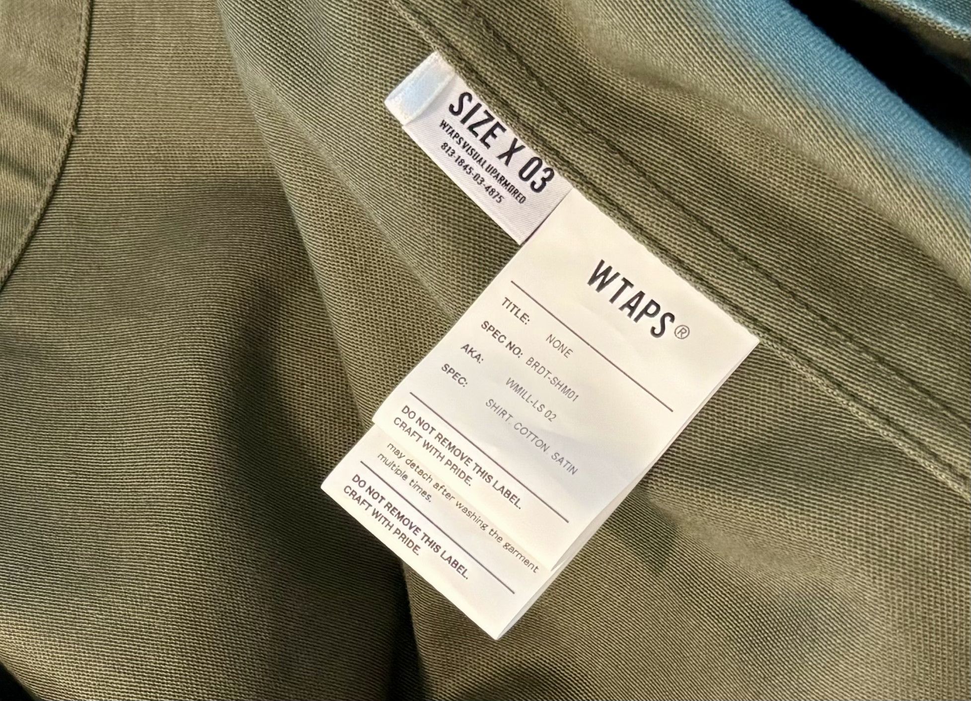 Wtaps WMILL-LS 02 / LS / COTTON. SATIN 221BRDT-SHM01 | Grailed