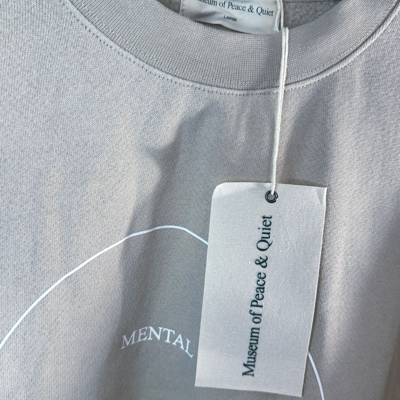 Museum of Peace & Quiet × Museum of Peace and Quiet •NWT• Museum of Peace & Quiet Health Taupe Crewneck • Large Size US L / EU 52-54 / 3 - 4 Thumbnail