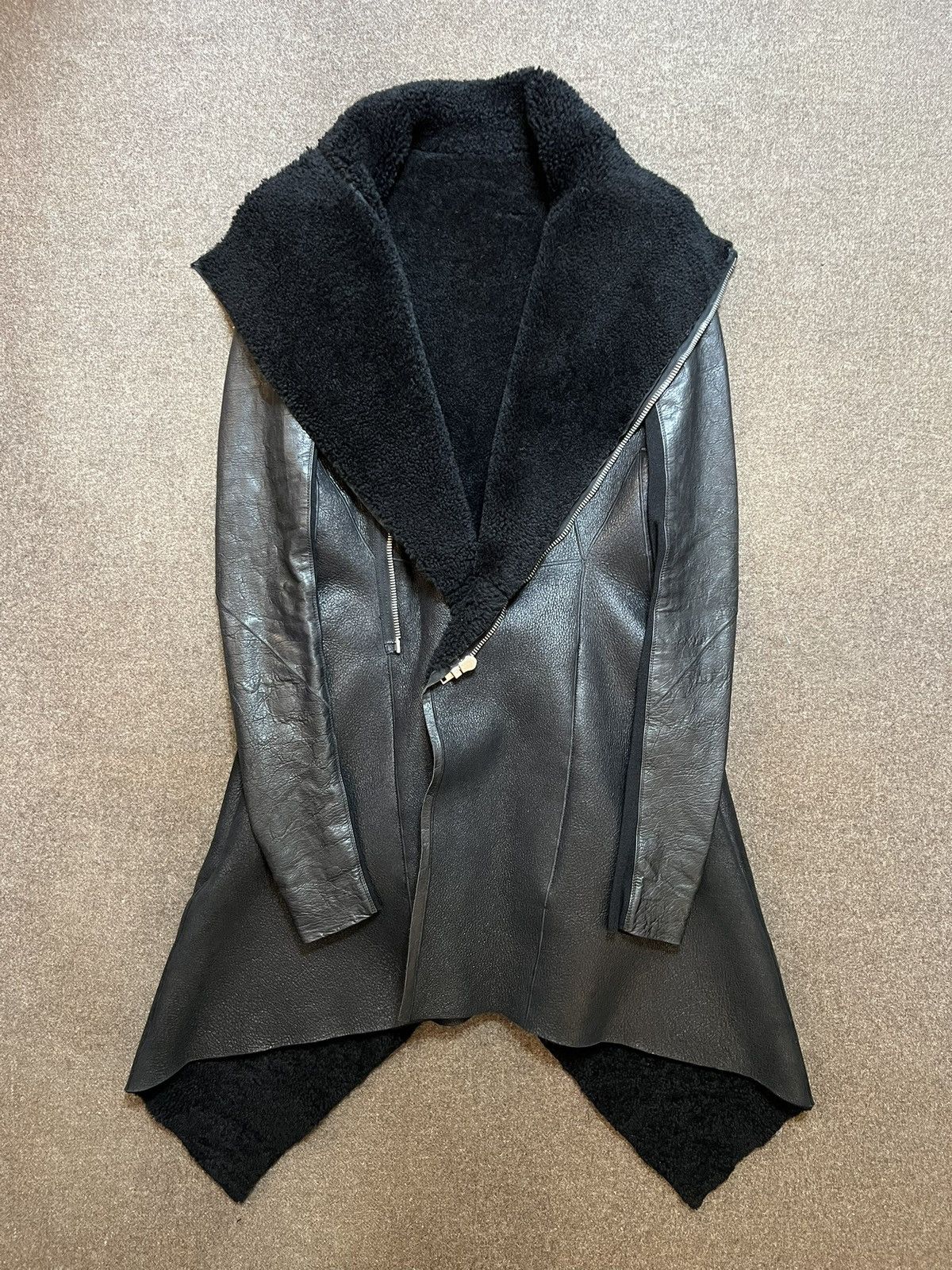 Rick Owens Rick Owens FW08 Shearling Leather Jacket Size M / US 6-8 / IT 42-44 - 2 Thumbnail