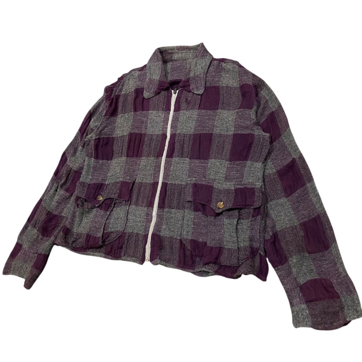 Jun Takahashi Archival Undercover 1995AW Block Check Gauze Blouson Size US L / EU 52-54 / 3 - 2 Thumbnail