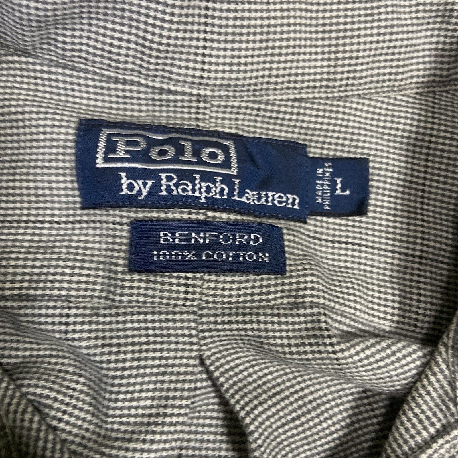 Polo Ralph Lauren Ralph Lauren Polo Benford Shirt Men L Gray/Black Houndstooth Size US L / EU 52-54 / 3 - 2 Thumbnail