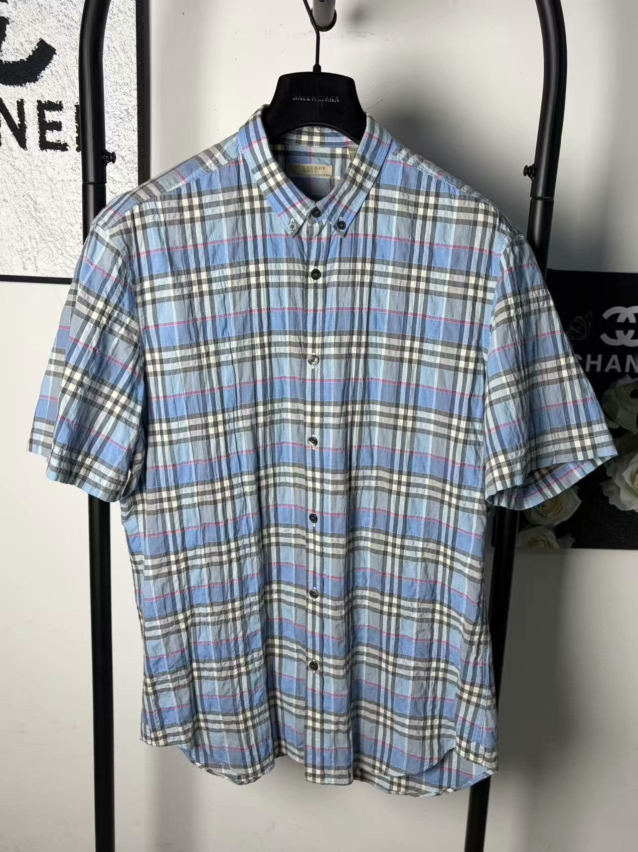 Burberry Burberry Plaid White Shirt l Men Size US L / EU 52-54 / 3 - 1 Thumbnail