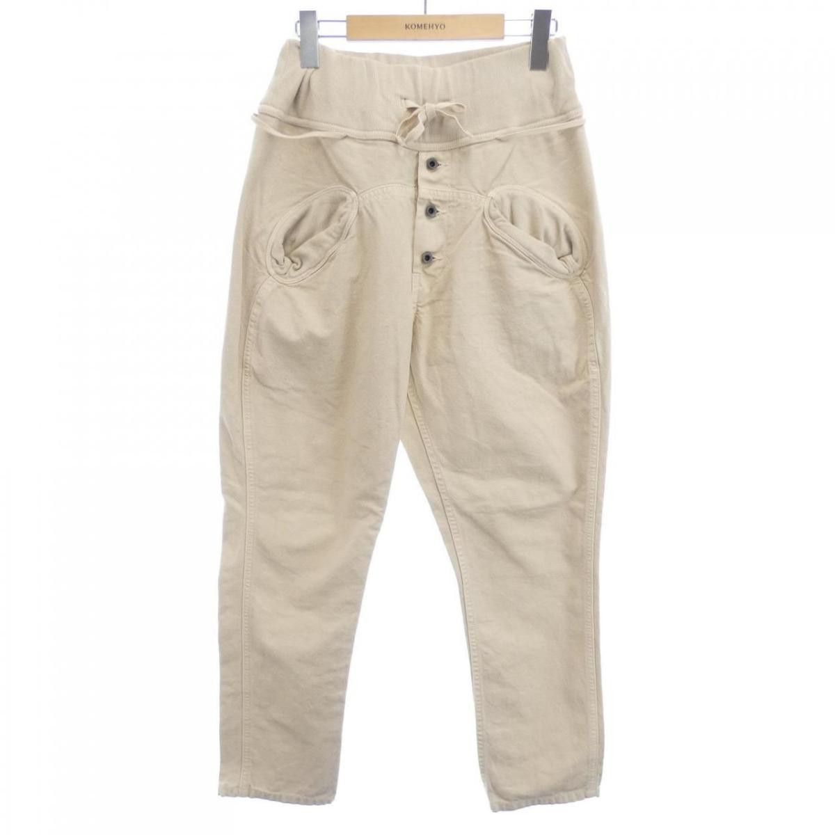 image of Kapital Cropped Front Big Pocket Pants White, Men's (Size 26)