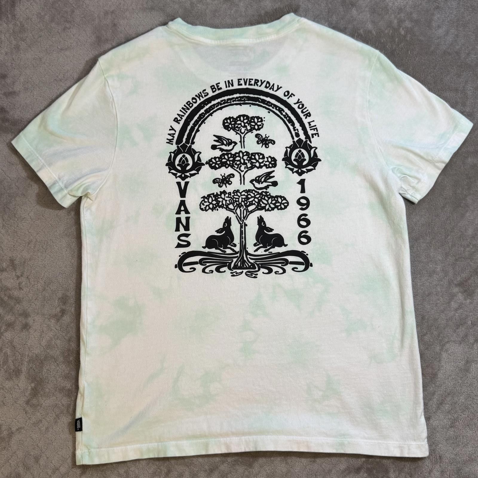 Designer Vans Everyday Rainbow Tie Dye Boyfriend T-Shirt Size L / US 10 / IT 46 - 4 Thumbnail