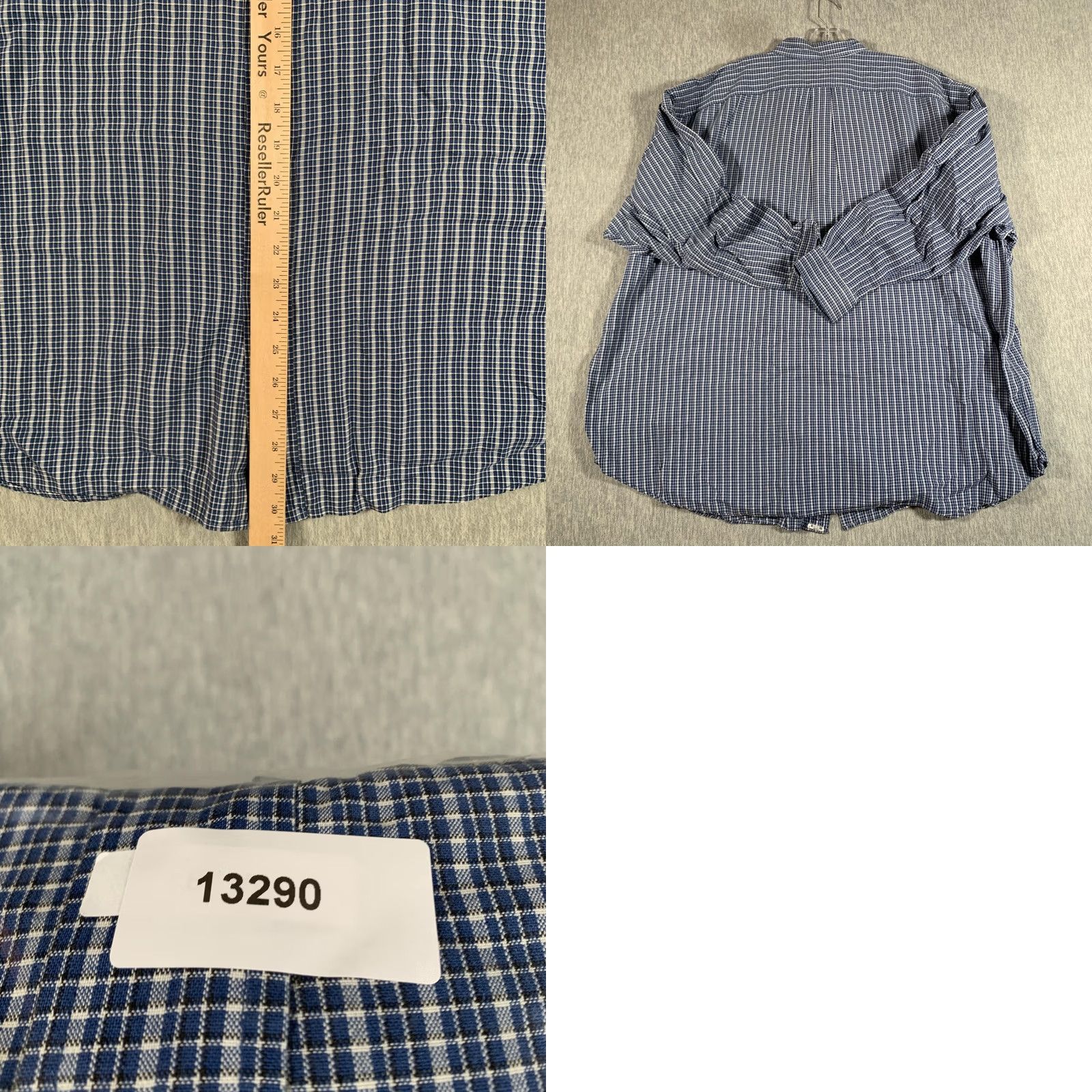 Ralph Lauren Ralph Lauren Blake Shirt Mens Big 3X Blue Check Button Down Long Sleeve Cotton Size US XXL / EU 58 / 5 - 8 Thumbnail