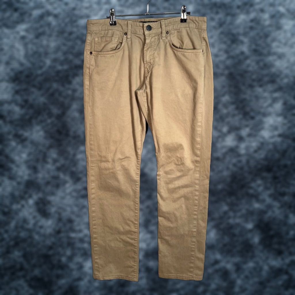 J Brand J Brand Mens 32 Beige Auburn Kane Slim Fit Pants Cotton Blend Chino Flat Front Tapered 31in Inseam Adult Mens Size 32 Color Beige Size US 32 / EU 48 - 1 Thumbnail