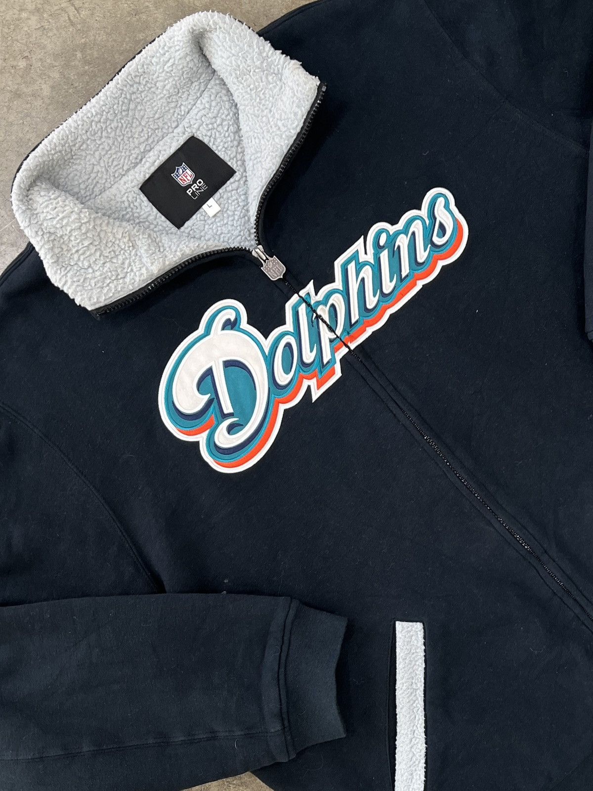 NFL Vintage NFL Pro Line Miami Dolphins Football Fleece Large Size US L / EU 52-54 / 3 - 1 Thumbnail