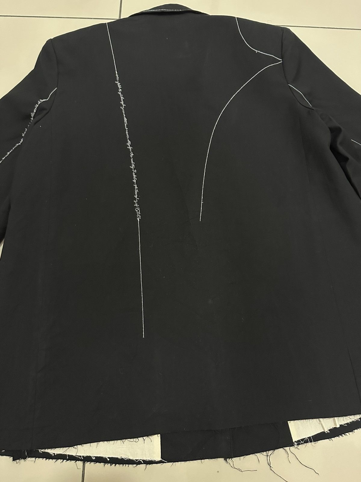 Maison Margiela Maison margiela Contrast Stitch Jacket Embroidered Poem Size S / US 4 / IT 40 - 8 Thumbnail
